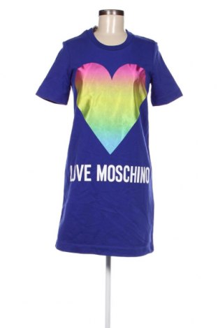 Sukienka Love Moschino, Rozmiar S, Kolor Niebieski, Cena 1 015,54 zł