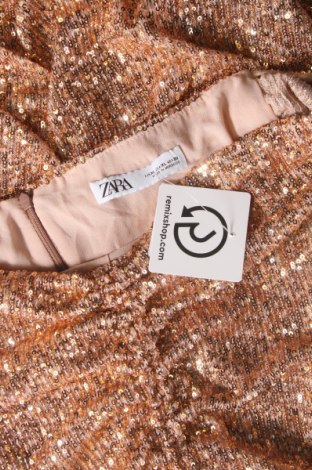Kleid Zara, Größe XL, Farbe Golden, Preis 16,56 €