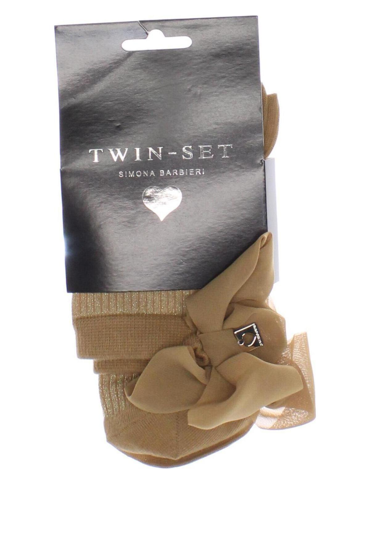 Κάλτσες TWINSET, Μέγεθος S, Χρώμα Χρυσαφί, Τιμή 34,50 €