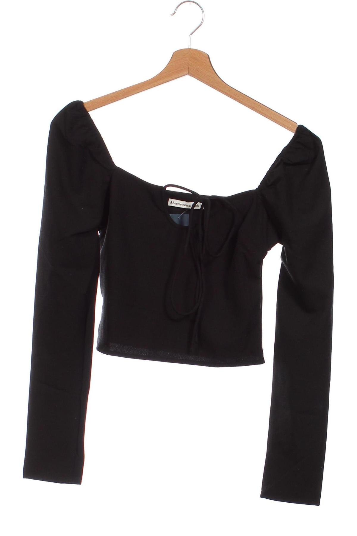 Γυναικεία μπλούζα Abercrombie & Fitch, Μέγεθος XS, Χρώμα Μαύρο, Τιμή 14,47 €