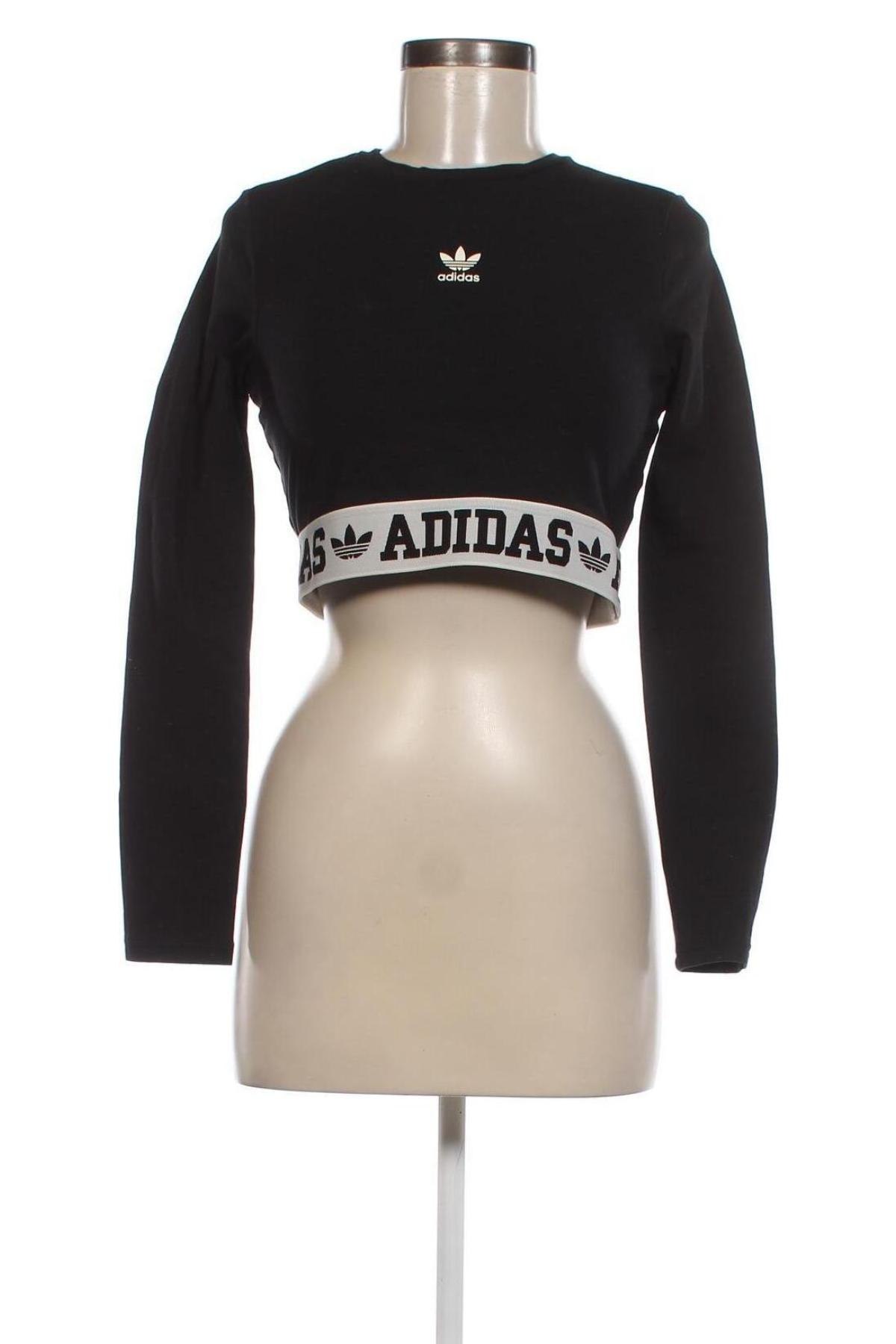 Дамска блуза Adidas, Размер M, Цвят Черен, Цена 34,00 лв.