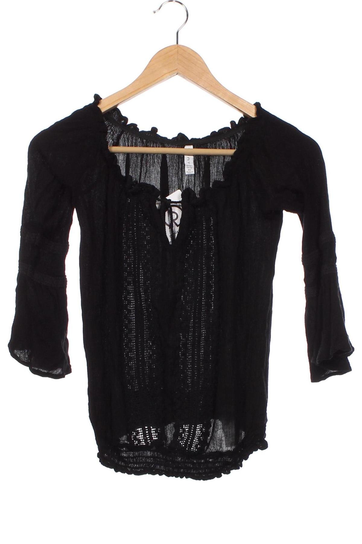 Γυναικεία μπλούζα Amisu, Μέγεθος XS, Χρώμα Μαύρο, Τιμή 3,21 €