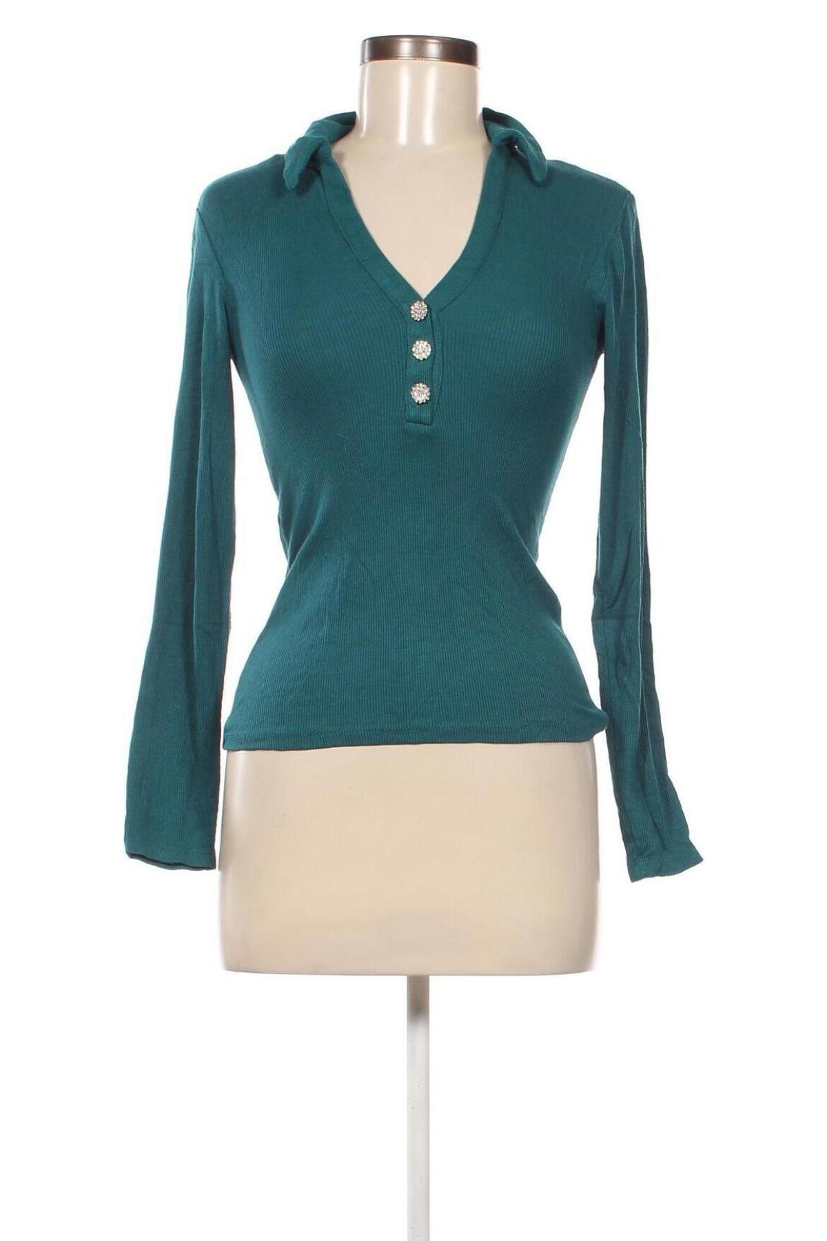 Γυναικεία μπλούζα Amisu, Μέγεθος M, Χρώμα Πράσινο, Τιμή 3,41 €