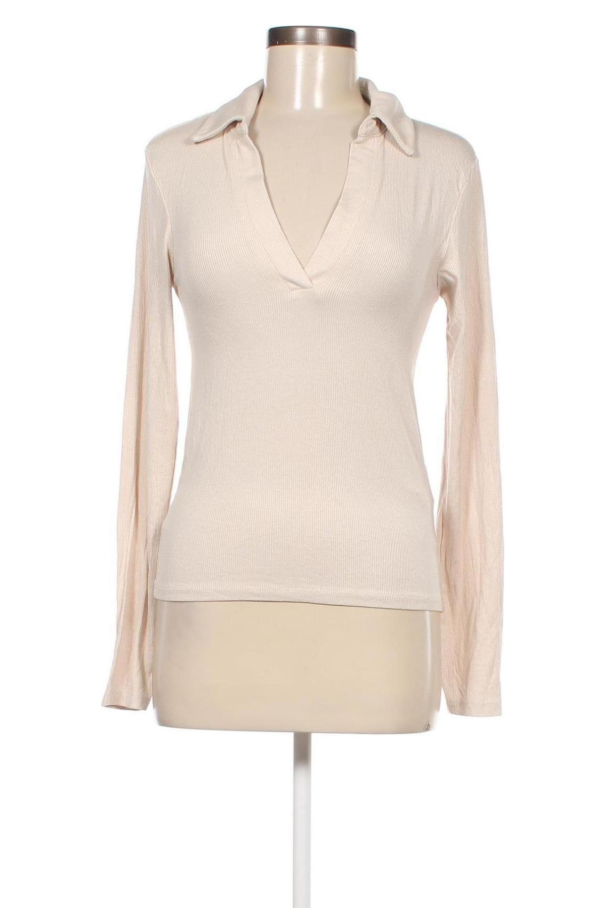 Γυναικεία μπλούζα Amisu, Μέγεθος XL, Χρώμα  Μπέζ, Τιμή 5,07 €