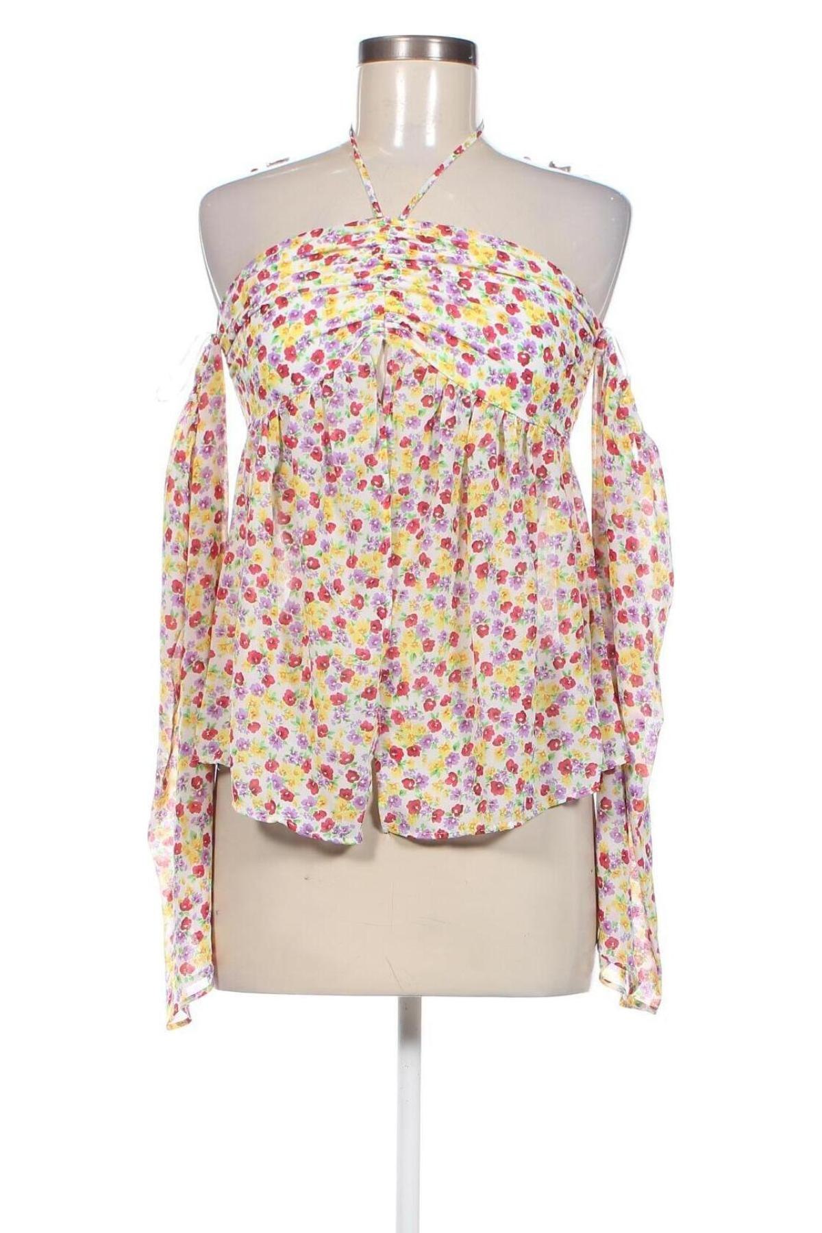 Дамска блуза Bershka, Размер M, Цвят Многоцветен, Цена 31,00 лв.