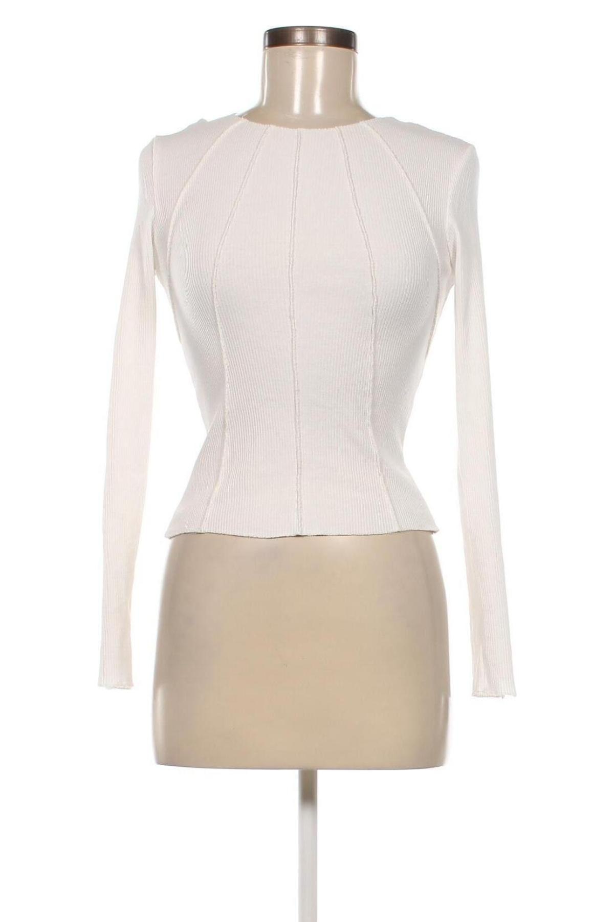Damen Shirt Bershka, Größe S, Farbe Weiß, Preis 10,23 €