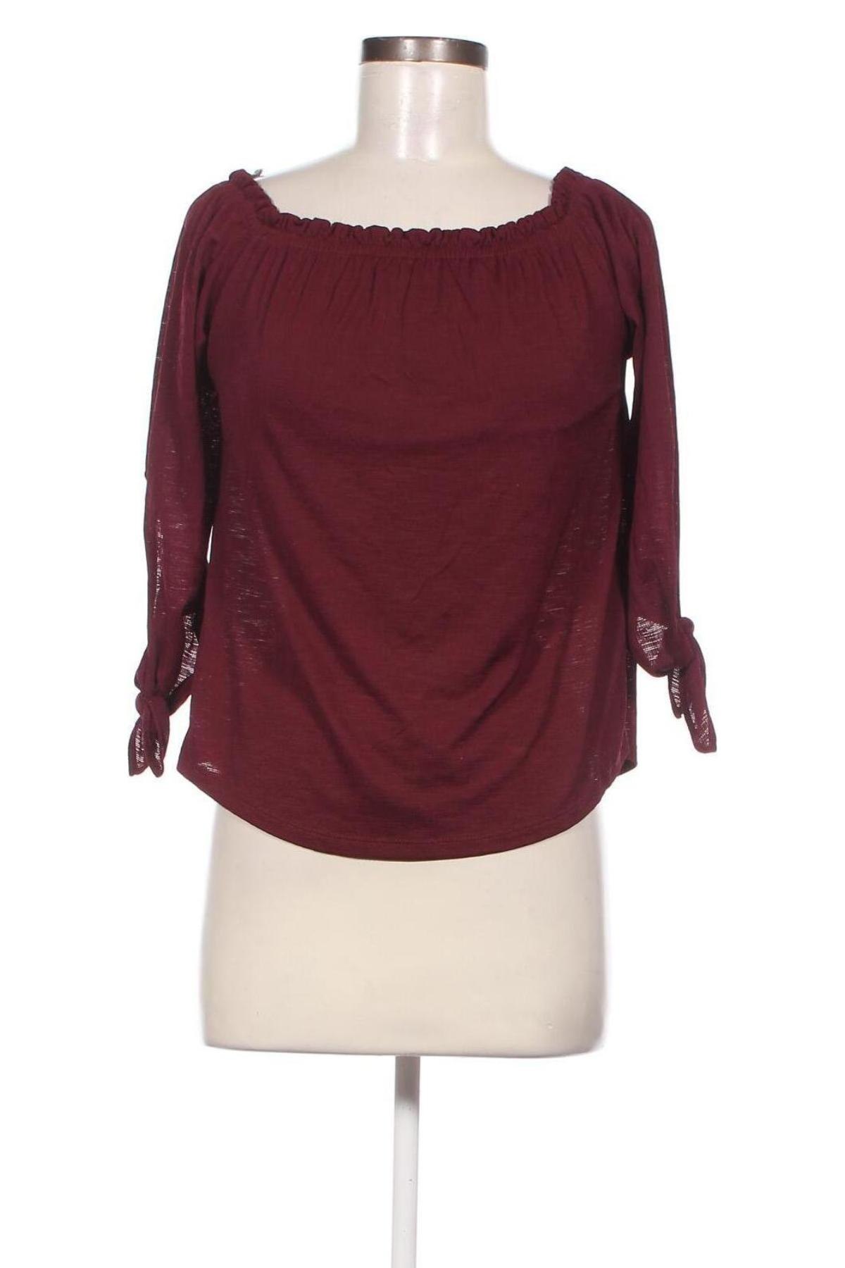Γυναικεία μπλούζα Bershka, Μέγεθος XS, Χρώμα Κόκκινο, Τιμή 3,53 €