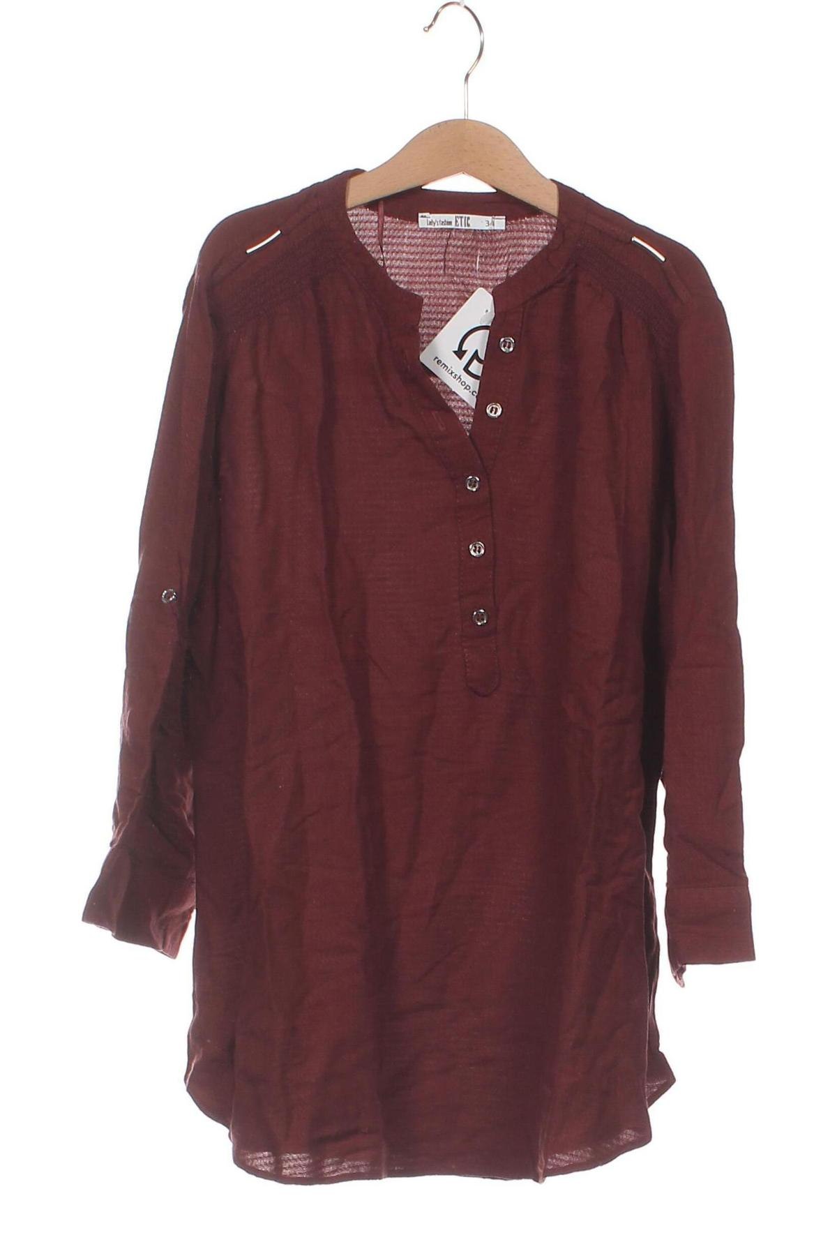 Γυναικεία μπλούζα ETIC, Μέγεθος XS, Χρώμα Κόκκινο, Τιμή 5,09 €