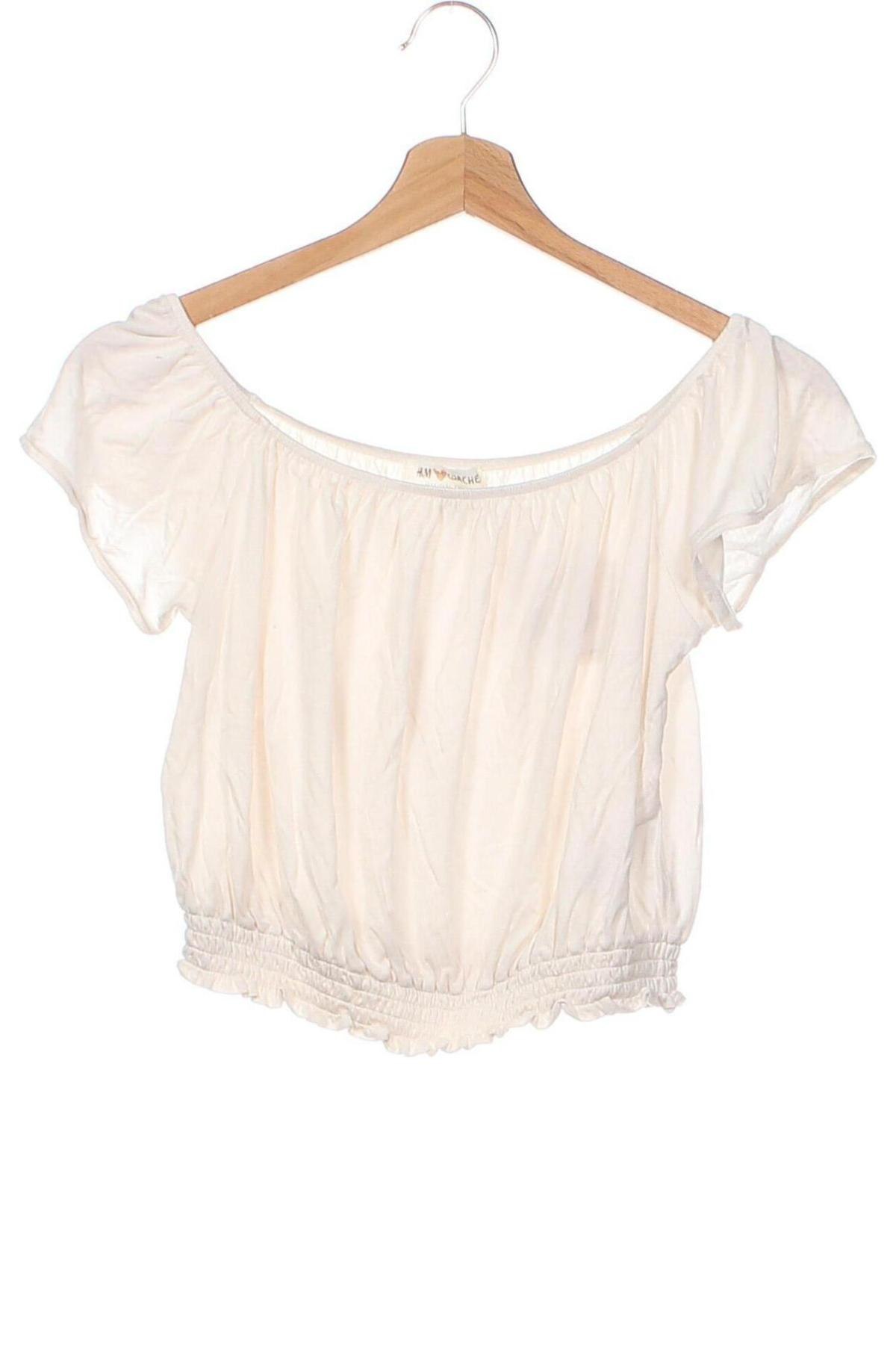 Γυναικεία μπλούζα H&M by Coachella, Μέγεθος XS, Χρώμα  Μπέζ, Τιμή 3,10 €