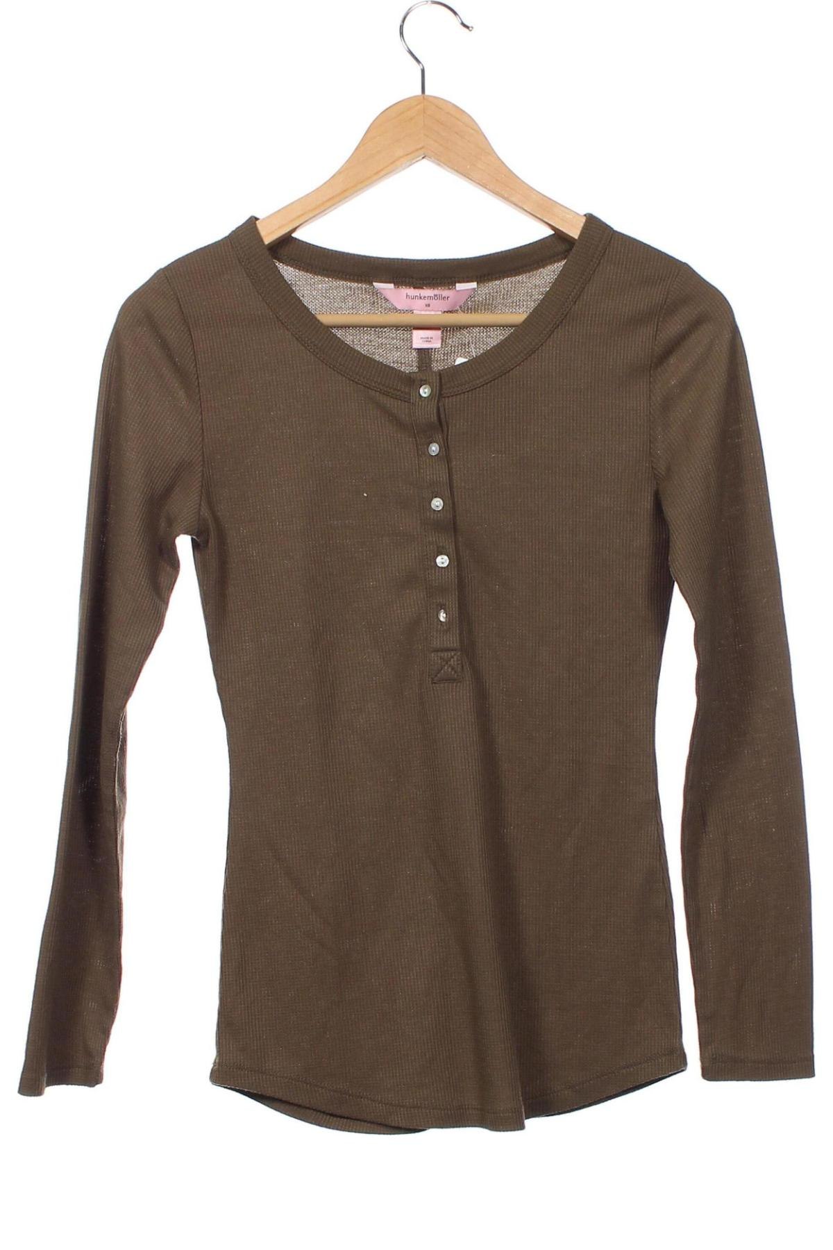 Γυναικεία μπλούζα Hunkemoller, Μέγεθος XS, Χρώμα Πράσινο, Τιμή 8,50 €
