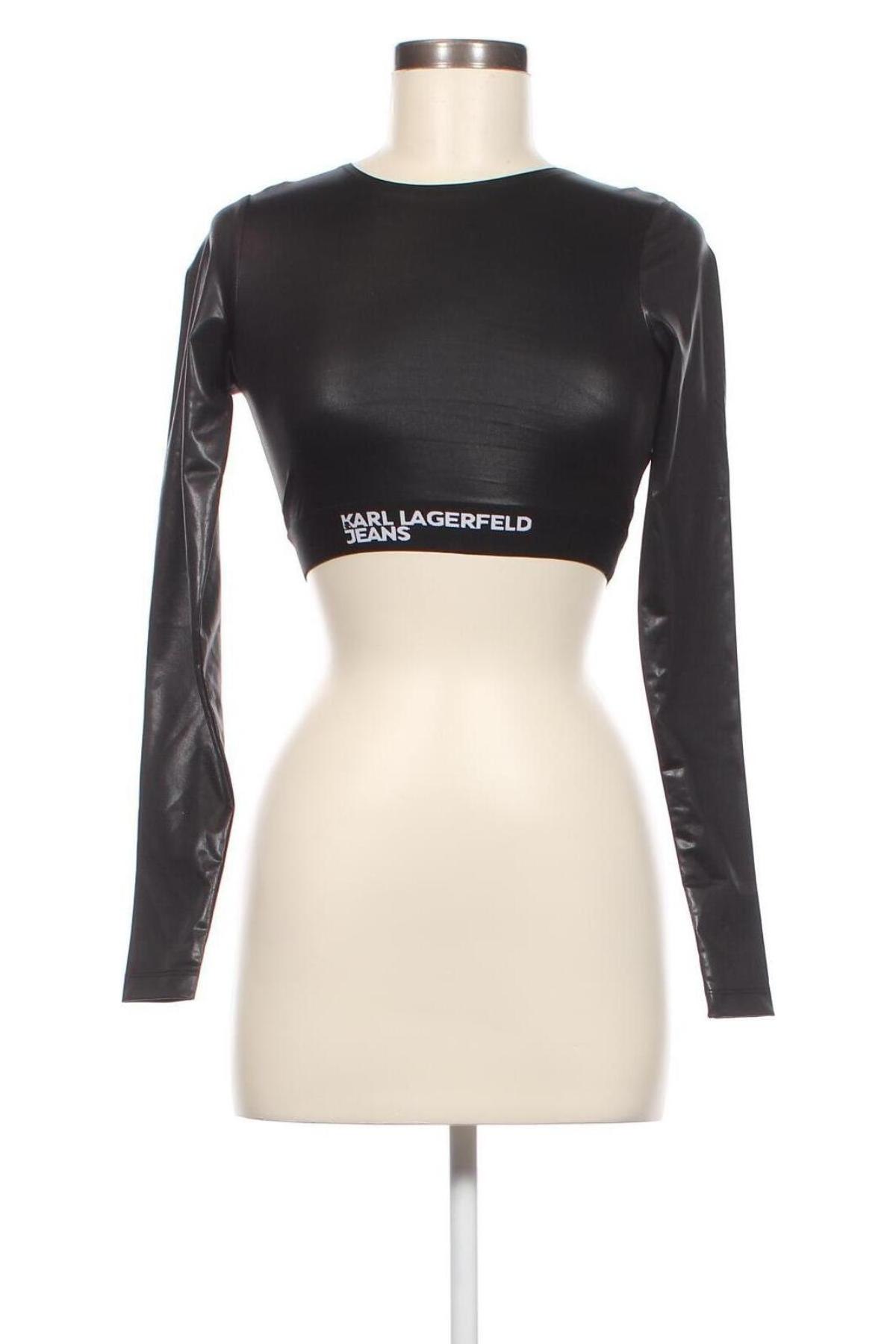 Damen Shirt Karl Lagerfeld, Größe XS, Farbe Schwarz, Preis 47,22 €