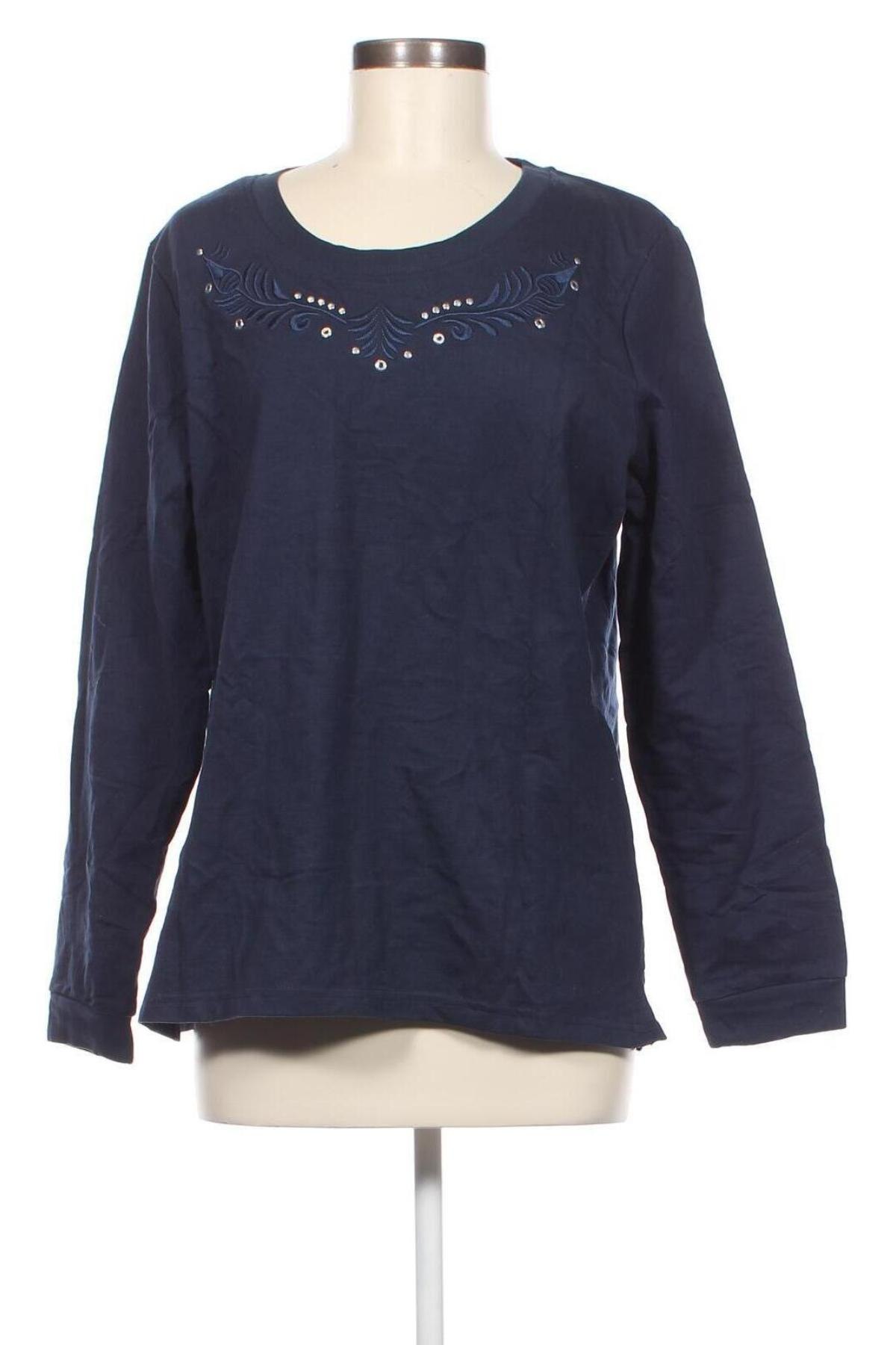 Γυναικεία μπλούζα Laura Di Sarpi, Μέγεθος XL, Χρώμα Μπλέ, Τιμή 4,94 €