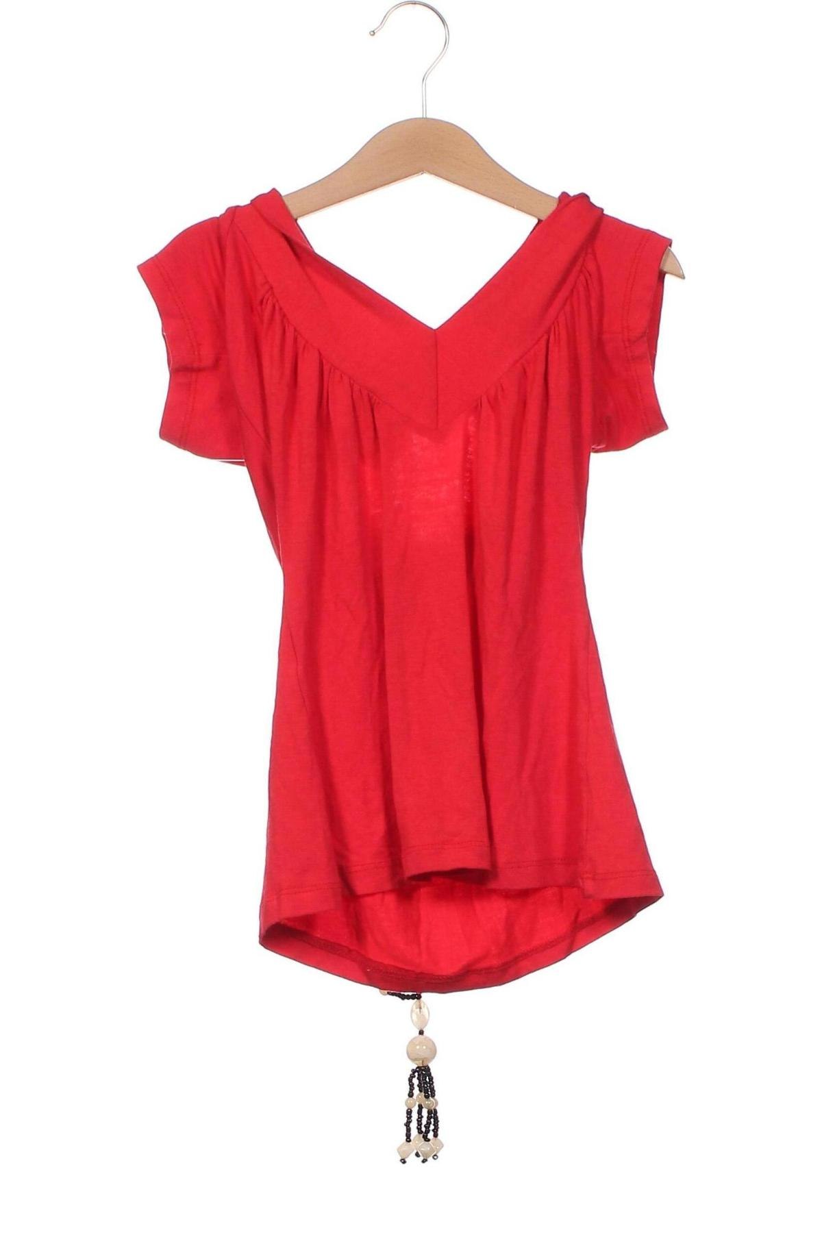 Γυναικεία μπλούζα Made In Italy, Μέγεθος XXS, Χρώμα Κόκκινο, Τιμή 13,30 €