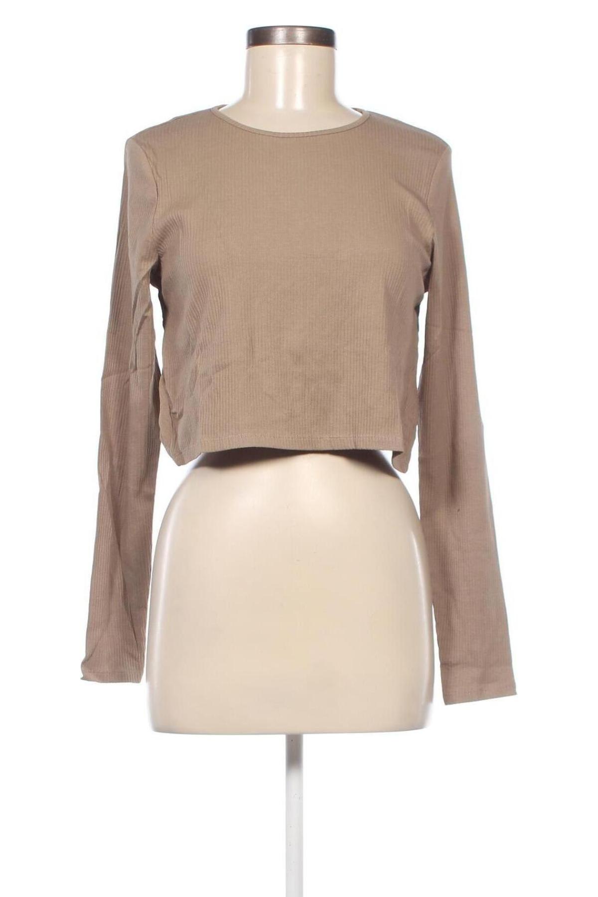 Γυναικεία μπλούζα Monki, Μέγεθος XL, Χρώμα  Μπέζ, Τιμή 4,04 €