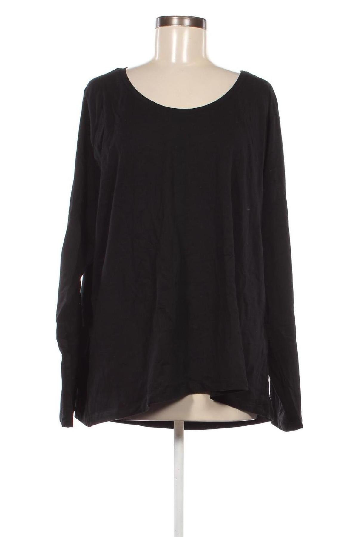 Γυναικεία μπλούζα Ms Mode, Μέγεθος 3XL, Χρώμα Μαύρο, Τιμή 11,75 €