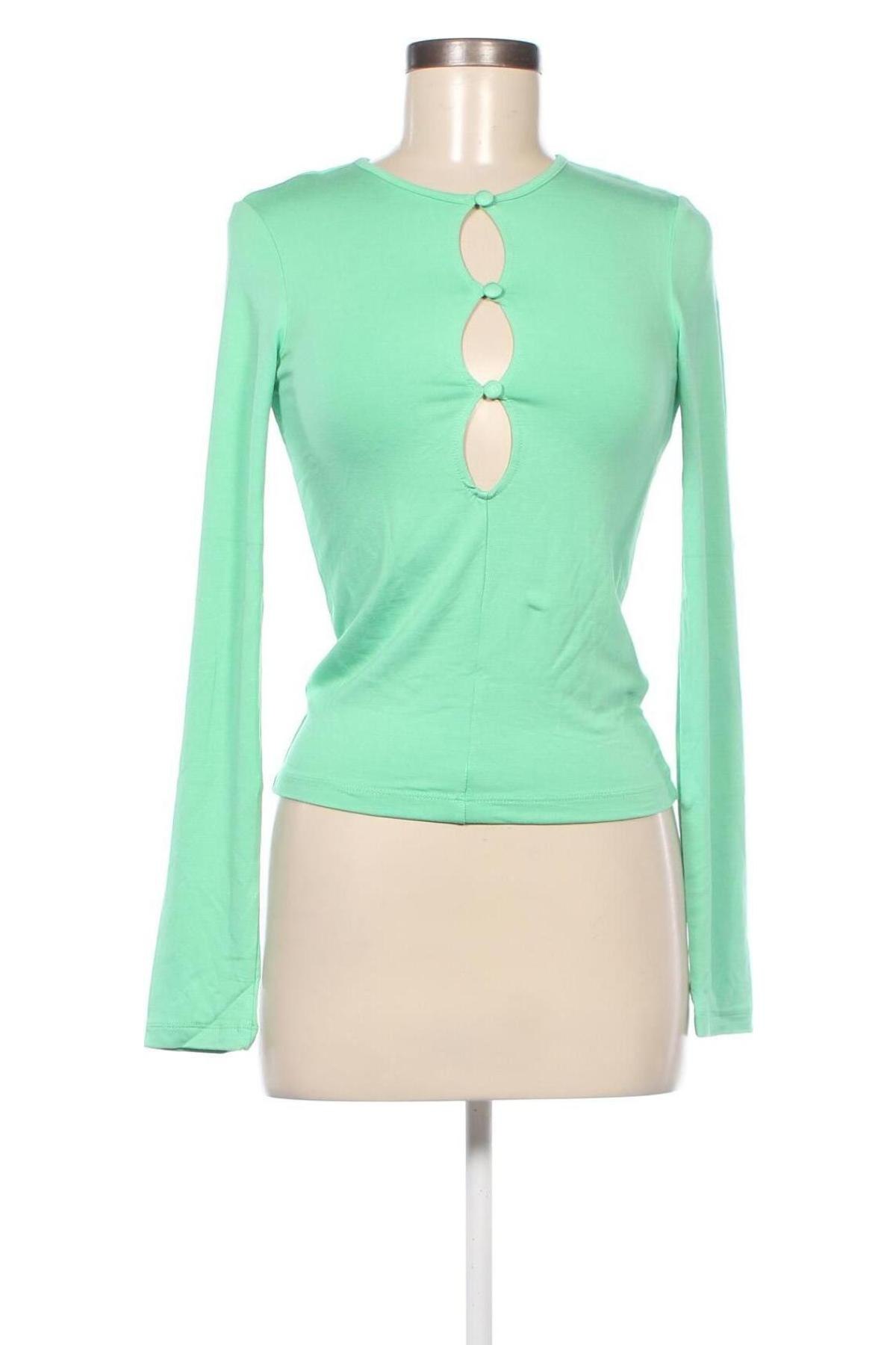 Bluză de femei NA-KD, Mărime S, Culoare Verde, Preț 50,66 Lei