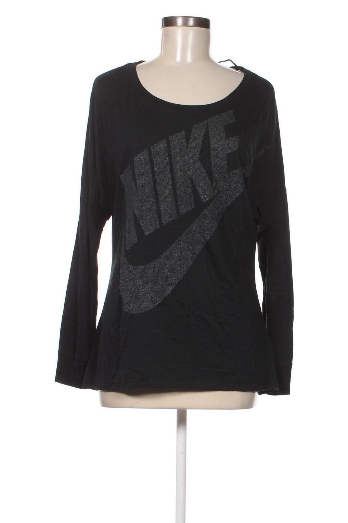 Дамска блуза Nike, Размер L, Цвят Черен, Цена 34,00 лв.