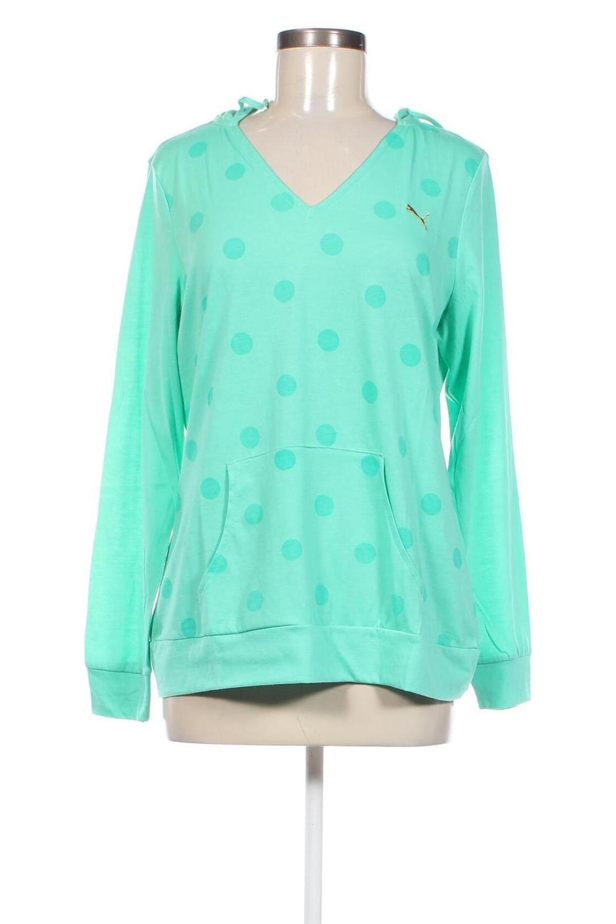 Γυναικεία μπλούζα PUMA, Μέγεθος L, Χρώμα Πράσινο, Τιμή 39,69 €