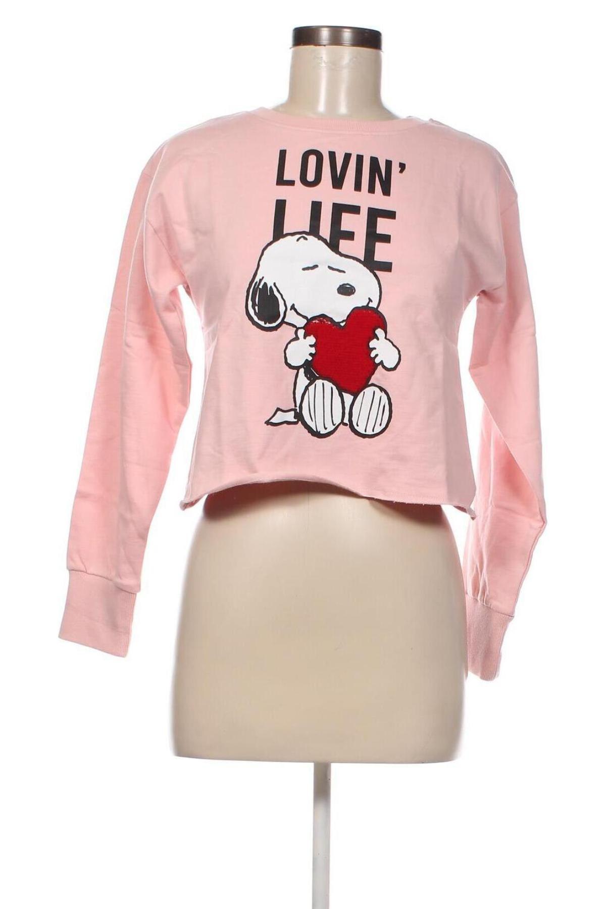 Дамска блуза Peanuts, Размер S, Цвят Розов, Цена 9,92 лв.