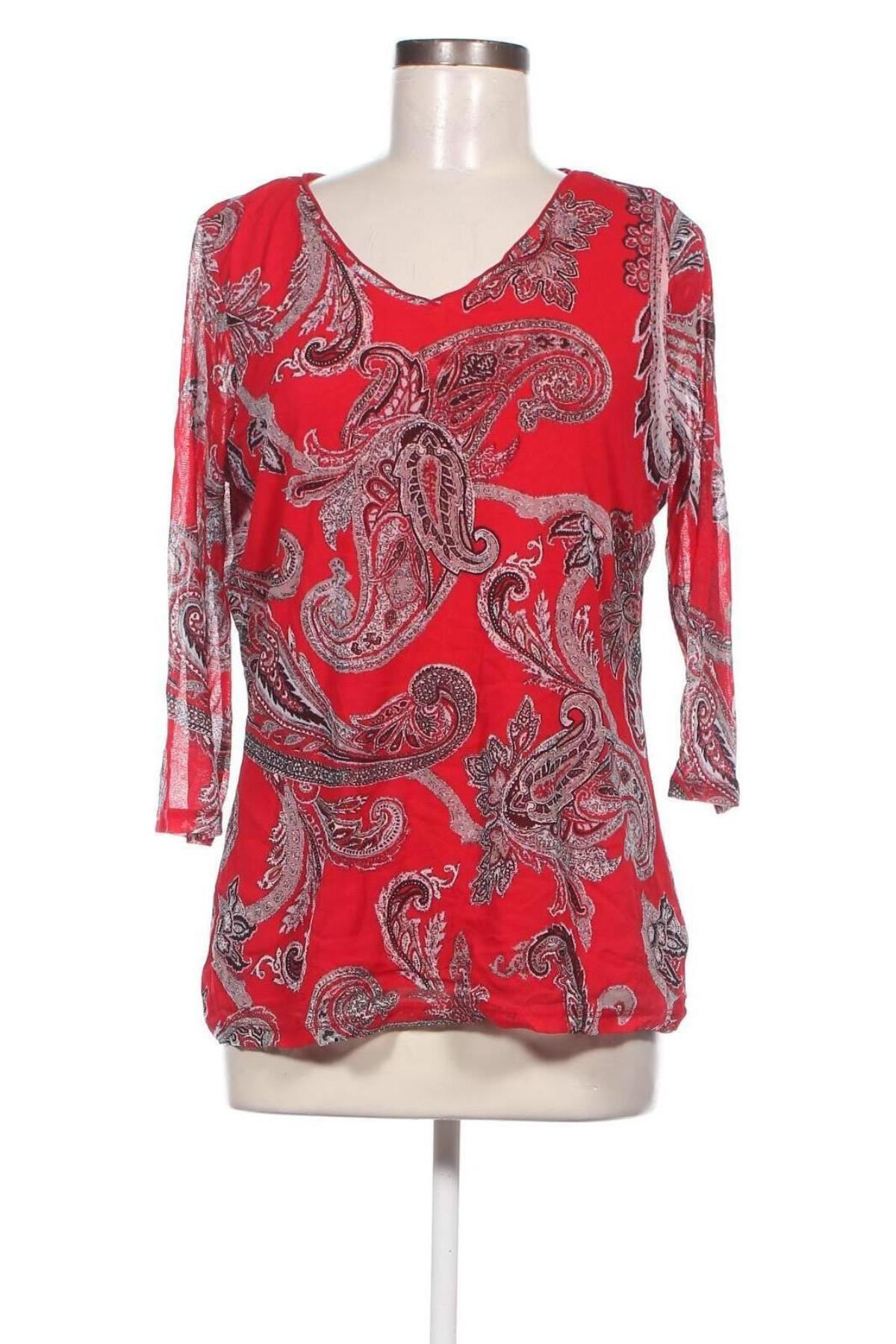 Γυναικεία μπλούζα S.Oliver, Μέγεθος XL, Χρώμα Κόκκινο, Τιμή 8,41 €