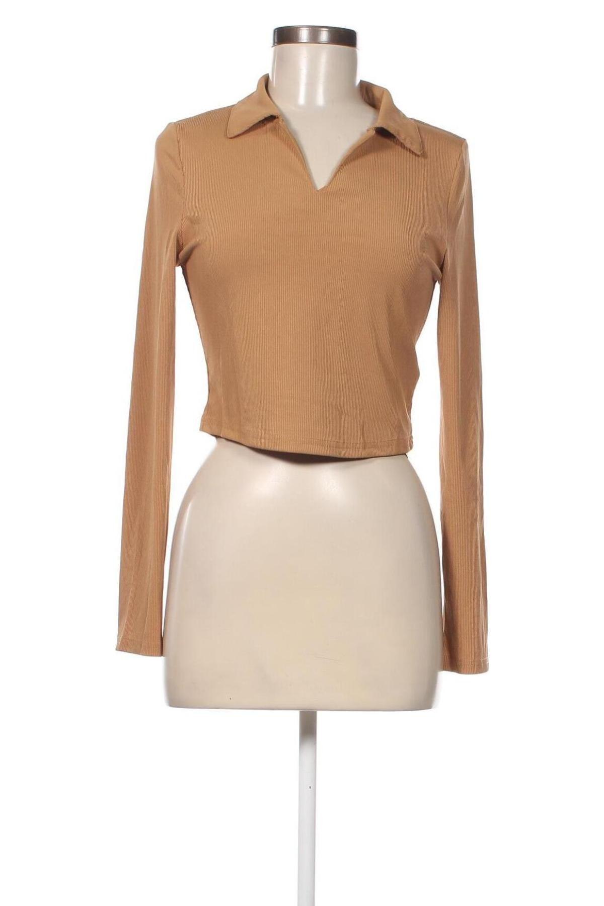 Γυναικεία μπλούζα SHEIN, Μέγεθος L, Χρώμα  Μπέζ, Τιμή 3,53 €