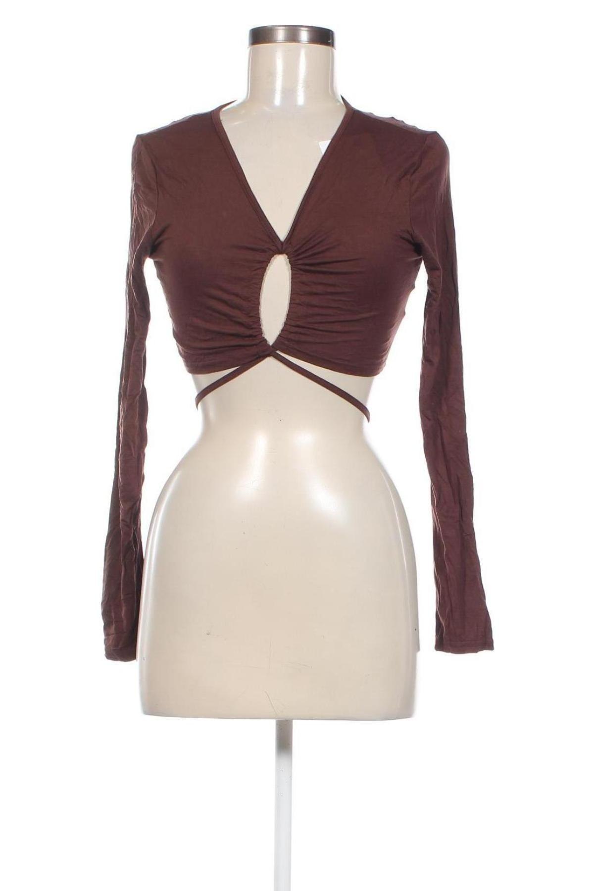Дамска блуза SHEIN, Размер M, Цвят Кафяв, Цена 3,80 лв.