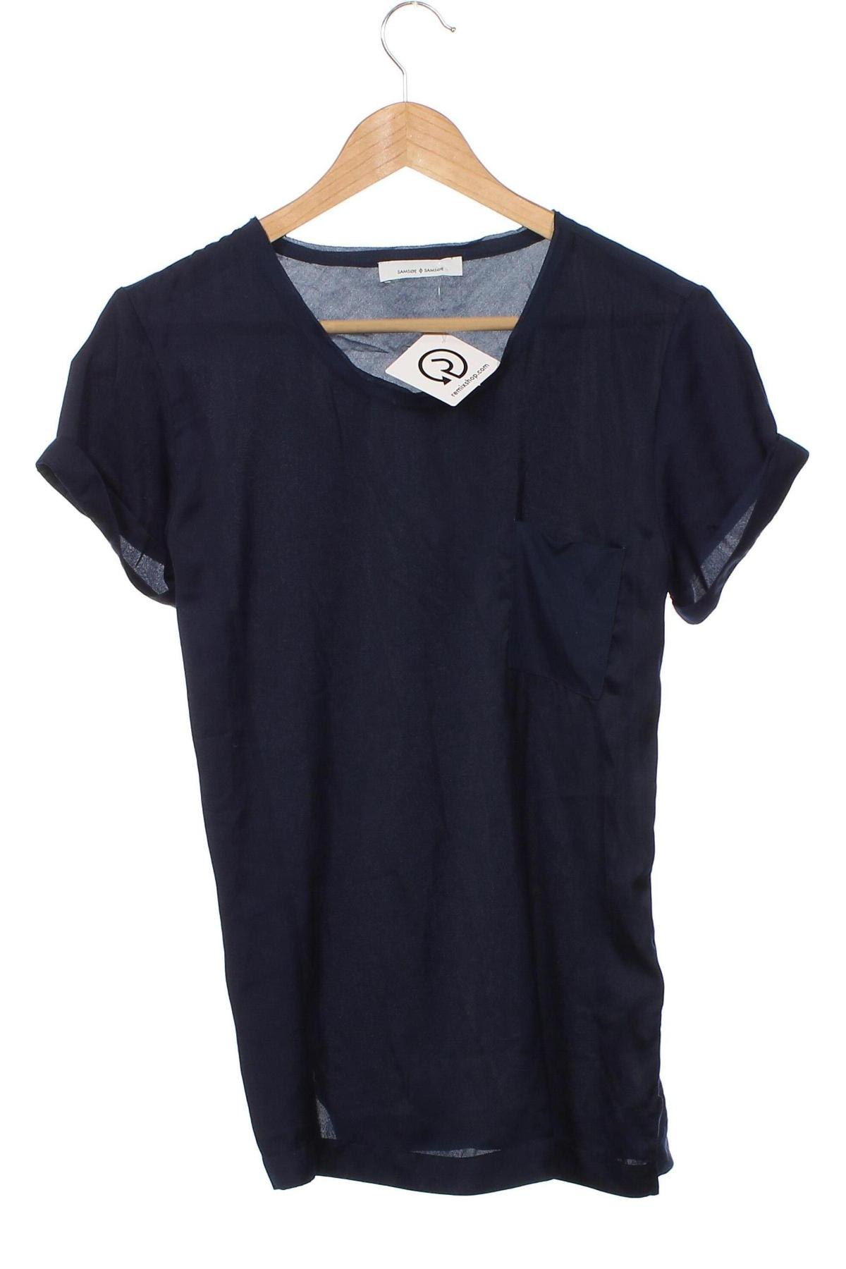 Γυναικεία μπλούζα Samsoe & Samsoe, Μέγεθος XS, Χρώμα Μπλέ, Τιμή 24,55 €