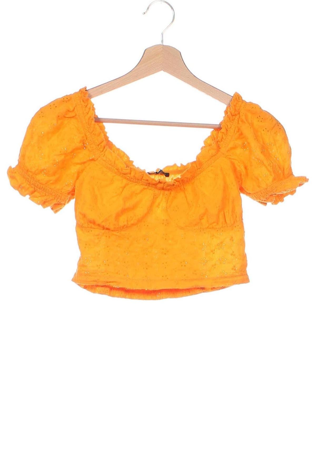Дамска блуза Sinsay, Размер S, Цвят Оранжев, Цена 5,70 лв.