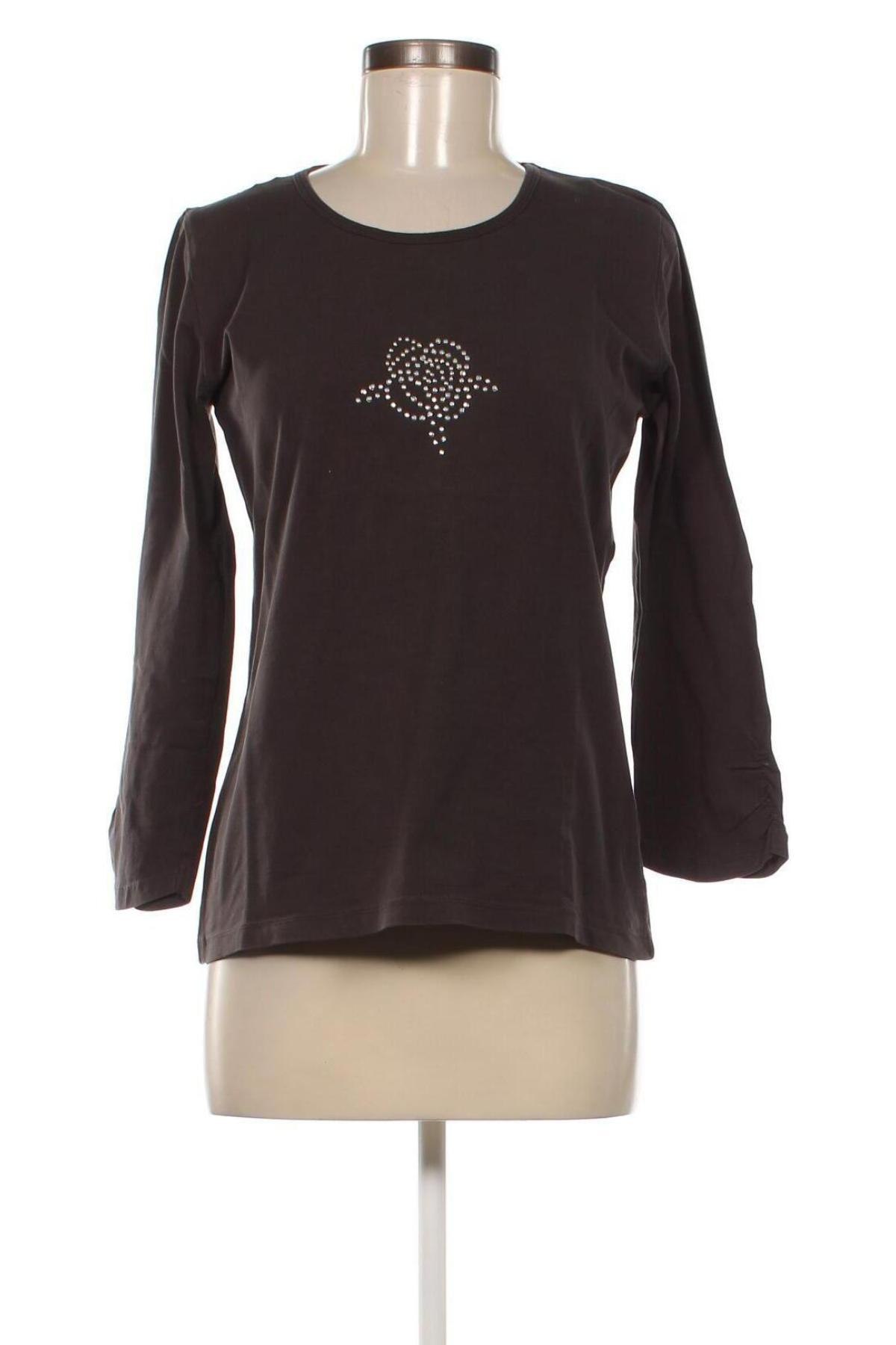 Damen Shirt Think Positive, Größe L, Farbe Braun, Preis 5,25 €