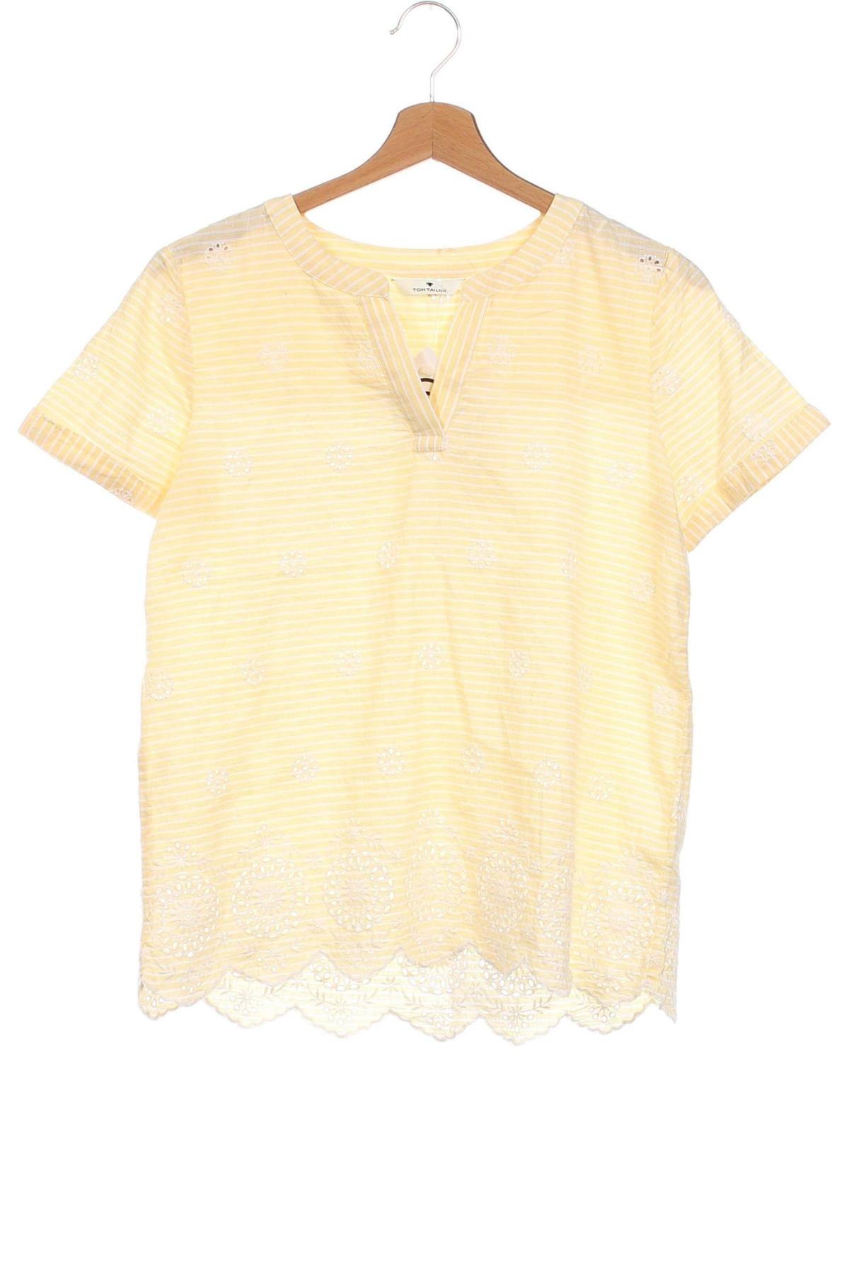 Γυναικεία μπλούζα Tom Tailor, Μέγεθος XS, Χρώμα Κίτρινο, Τιμή 19,44 €