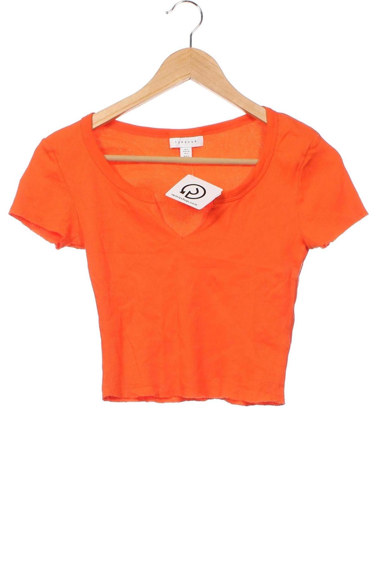 Damen Shirt Topshop, Größe XS, Farbe Orange, Preis 10,46 €