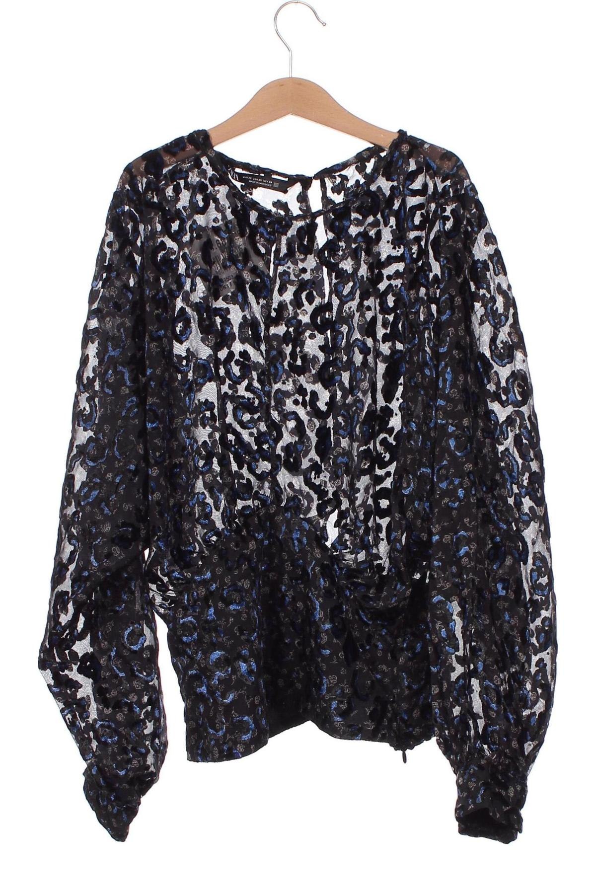 Дамска блуза Zara, Размер XS, Цвят Многоцветен, Цена 12,69 лв.