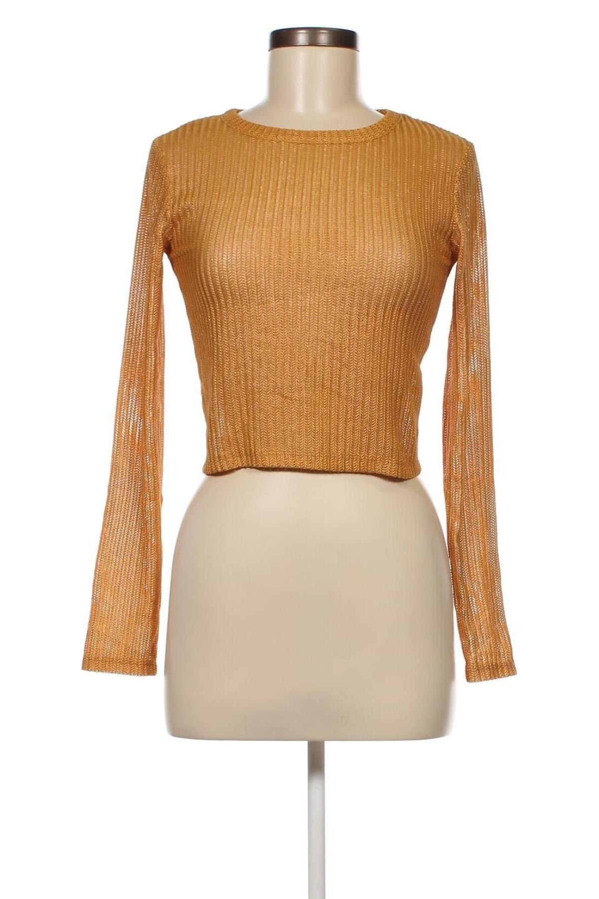 Дамска блуза Zara, Размер S, Цвят Жълт, Цена 5,40 лв.