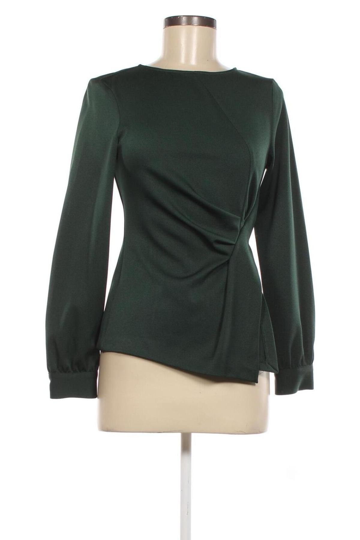 Дамска блуза Zara, Размер S, Цвят Зелен, Цена 12,17 лв.