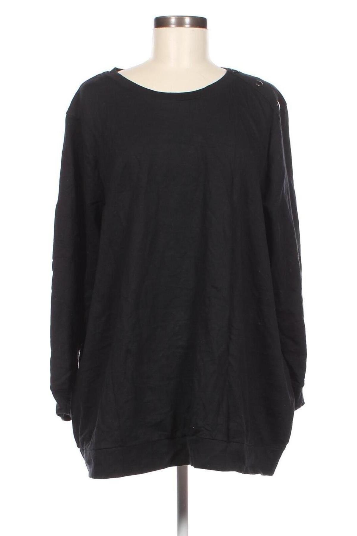 Γυναικεία μπλούζα Zizzi, Μέγεθος 3XL, Χρώμα Μαύρο, Τιμή 14,47 €