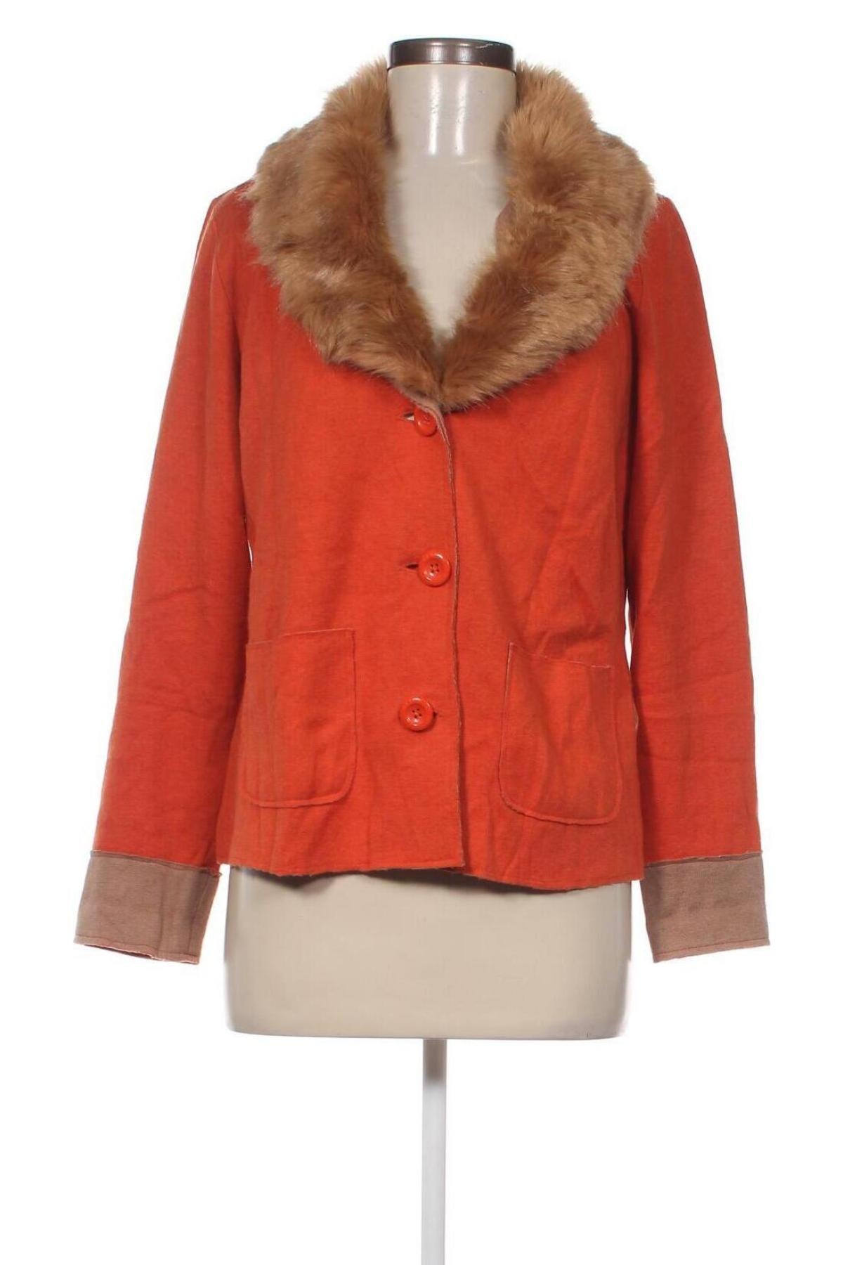 Damen Strickjacke, Größe L, Farbe Orange, Preis 14,93 €