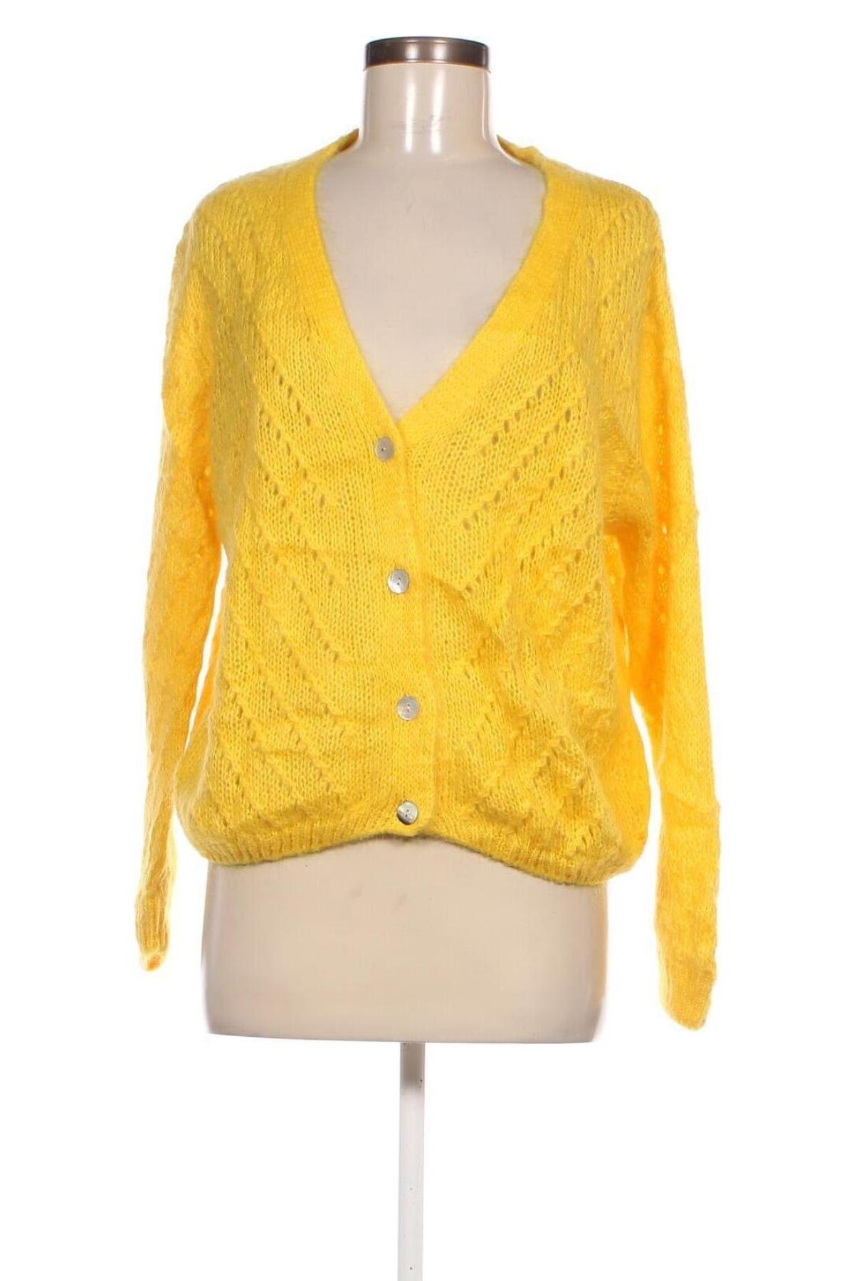 Cardigan de damă Mamouchka, Mărime L, Culoare Galben, Preț 60,69 Lei