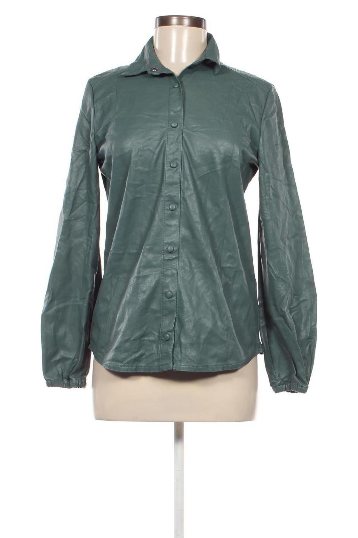 Damen Lederhemd Costes, Größe M, Farbe Grün, Preis € 23,66