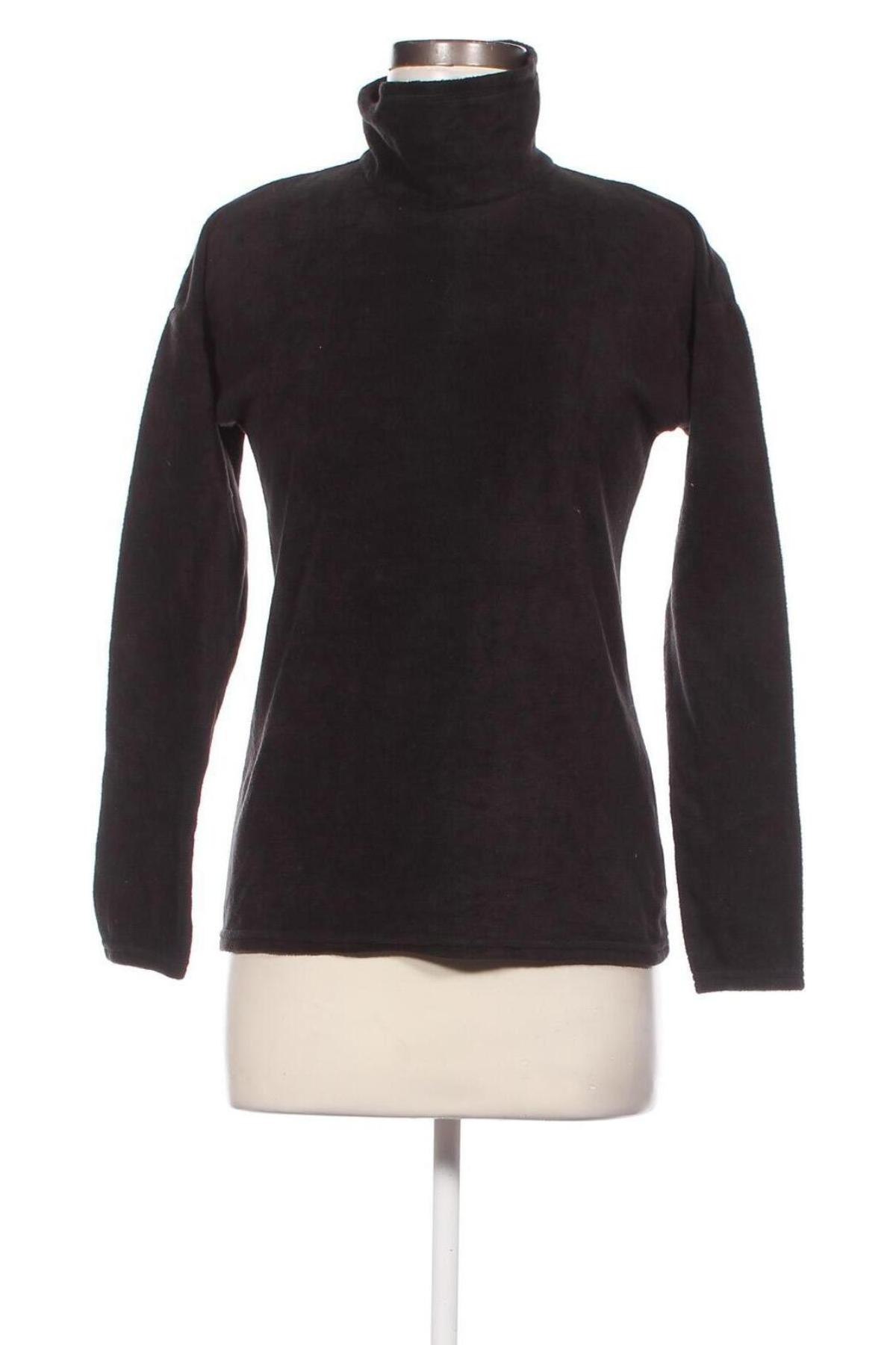 Дамска поларена блуза Decathlon, Размер XS, Цвят Черен, Цена 9,43 лв.