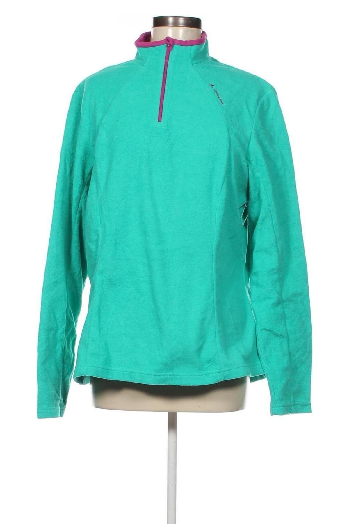 Γυναικεία μπλούζα fleece Decathlon, Μέγεθος M, Χρώμα Πράσινο, Τιμή 5,12 €