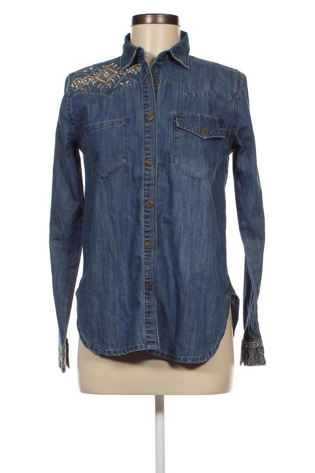 Γυναικείο πουκάμισο Desigual, Μέγεθος S, Χρώμα Μπλέ, Τιμή 33,40 €