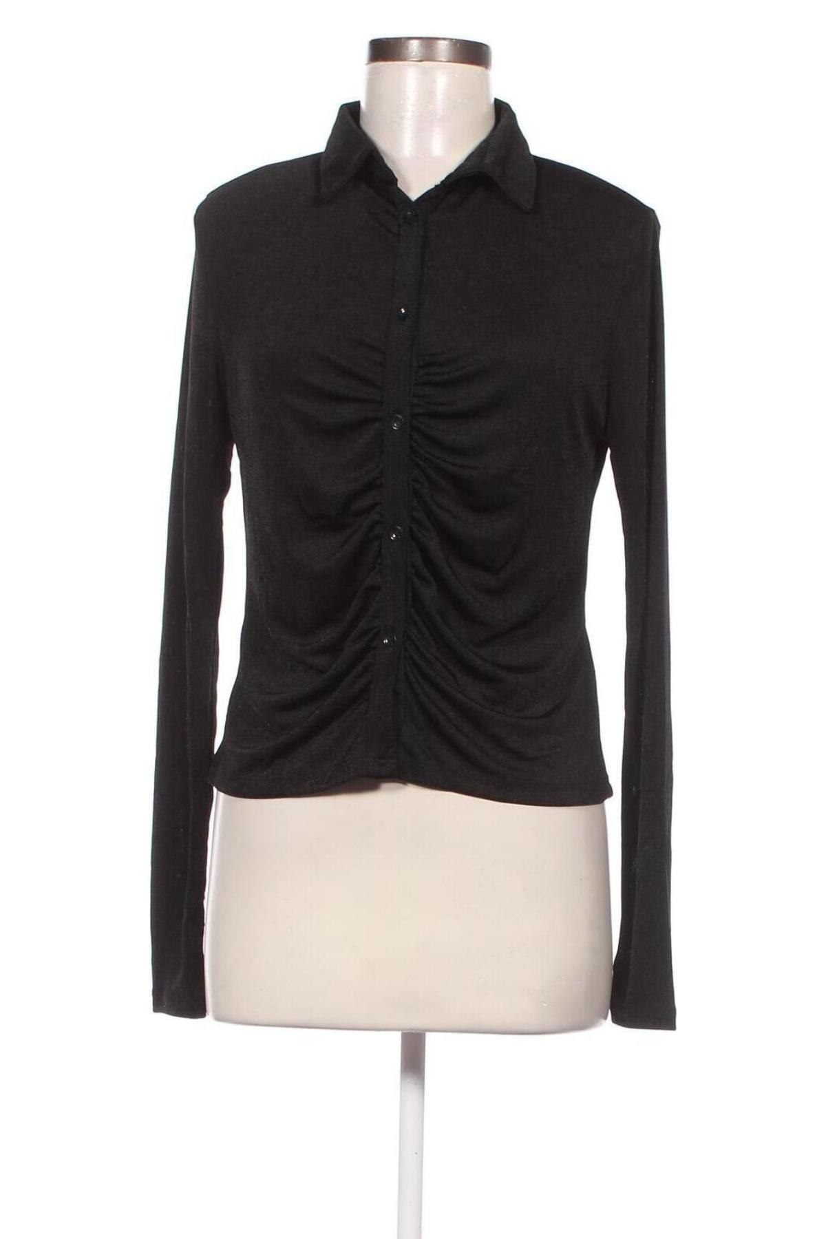Γυναικείο πουκάμισο Gina Tricot, Μέγεθος XL, Χρώμα Μαύρο, Τιμή 7,35 €