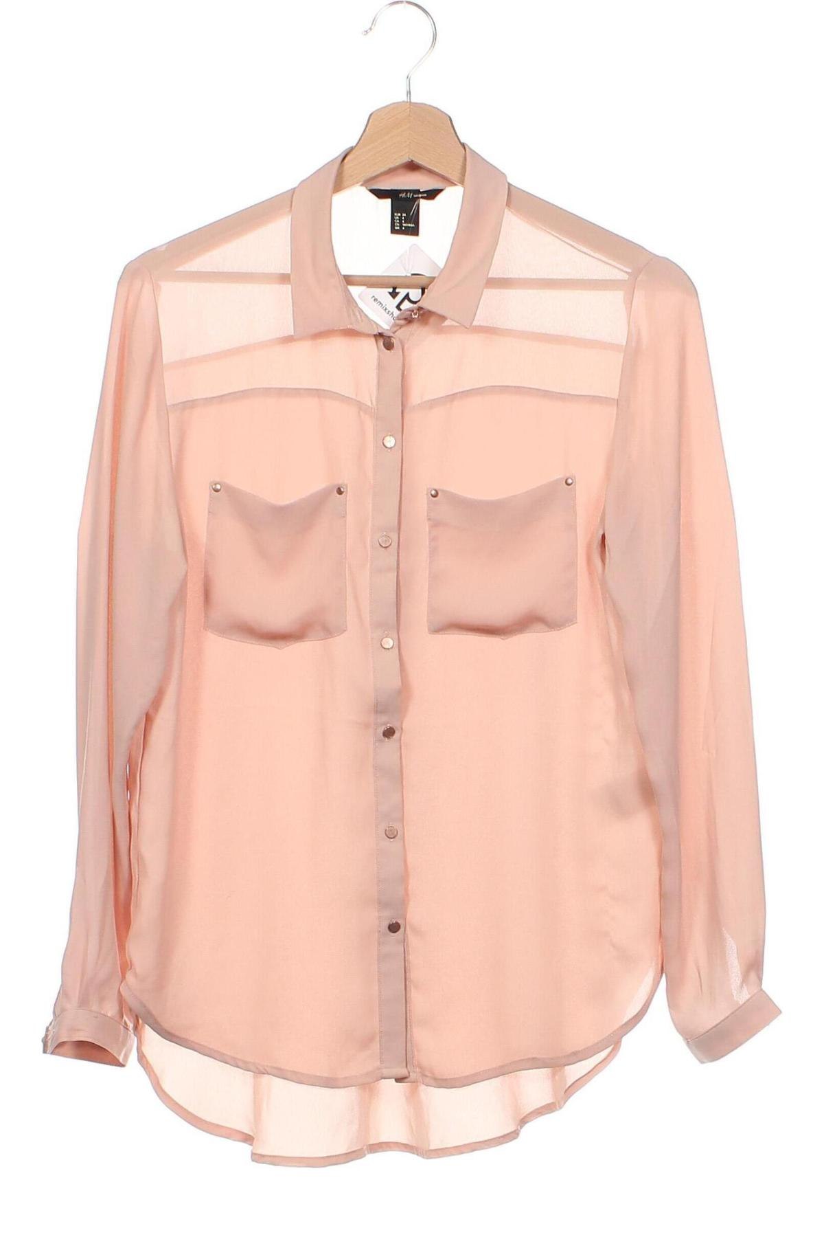 Dámská košile  H&M, Velikost XS, Barva Růžová, Cena  190,00 Kč