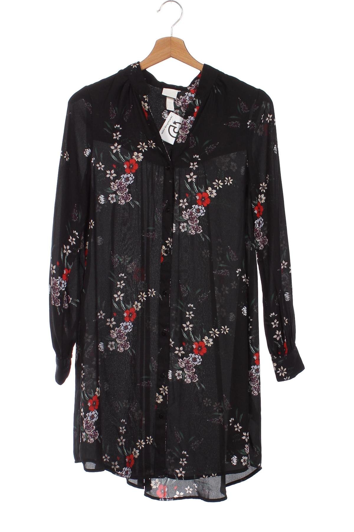 Γυναικείο πουκάμισο H&M, Μέγεθος XS, Χρώμα Πολύχρωμο, Τιμή 6,63 €