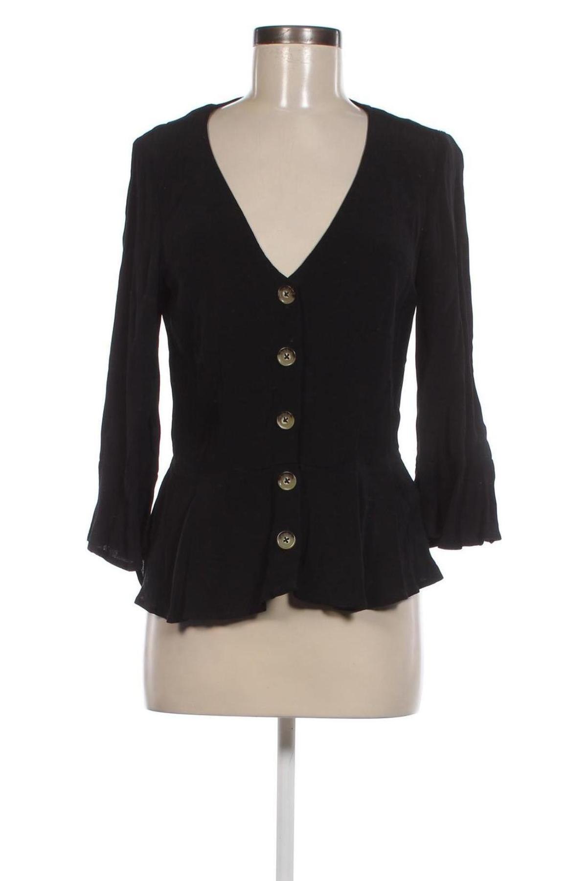Γυναικείο πουκάμισο H&M Divided, Μέγεθος M, Χρώμα Μαύρο, Τιμή 18,37 €