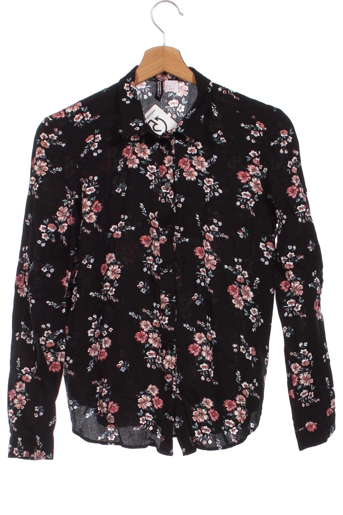 Γυναικείο πουκάμισο H&M Divided, Μέγεθος XS, Χρώμα Πολύχρωμο, Τιμή 7,02 €