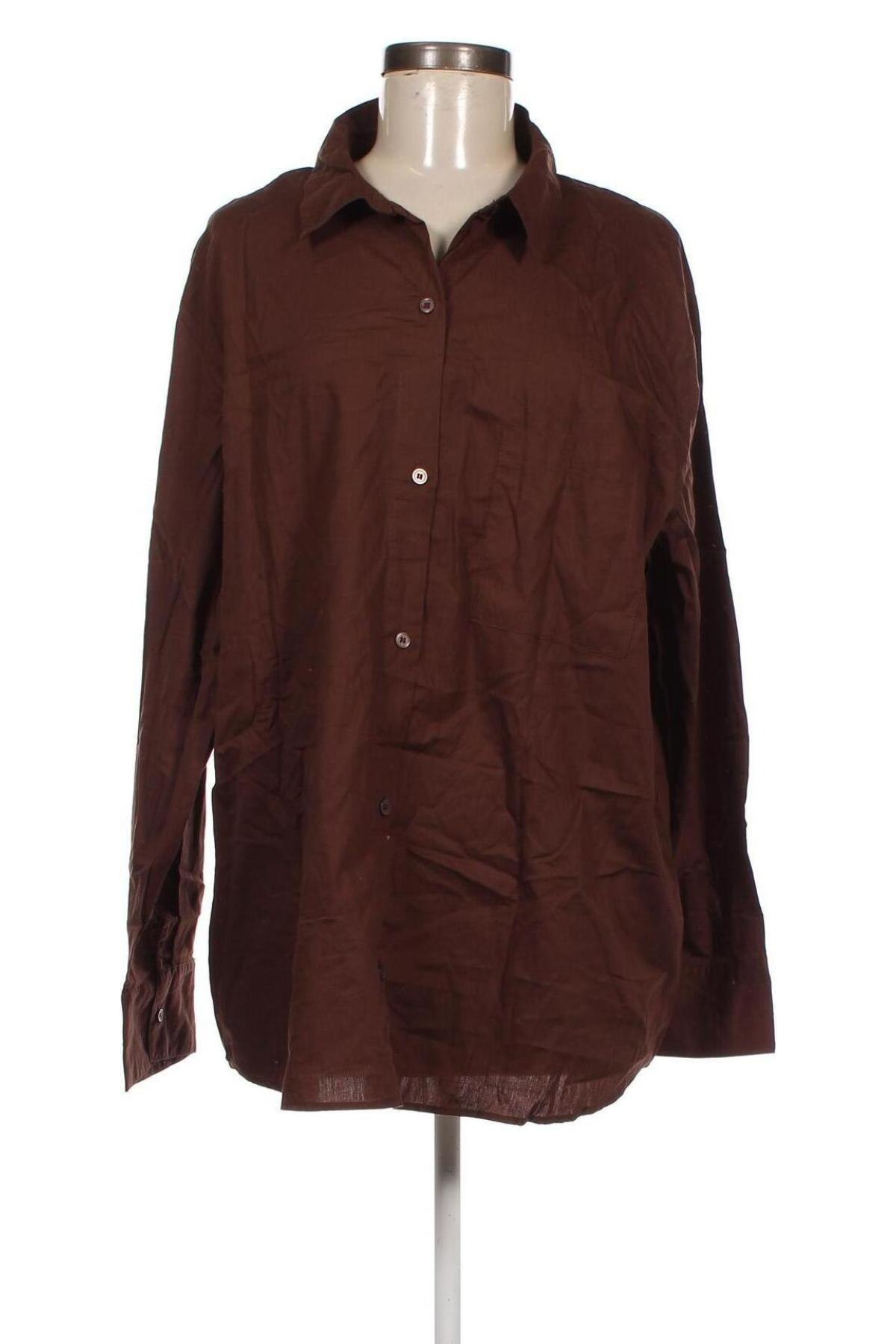 Γυναικείο πουκάμισο H&M Divided, Μέγεθος XL, Χρώμα Καφέ, Τιμή 15,46 €