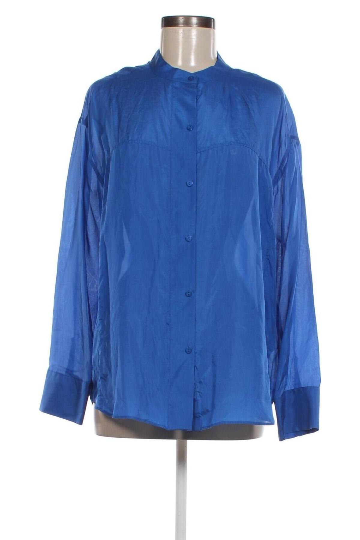 Дамска риза Massimo Dutti, Размер M, Цвят Син, Цена 48,88 лв.