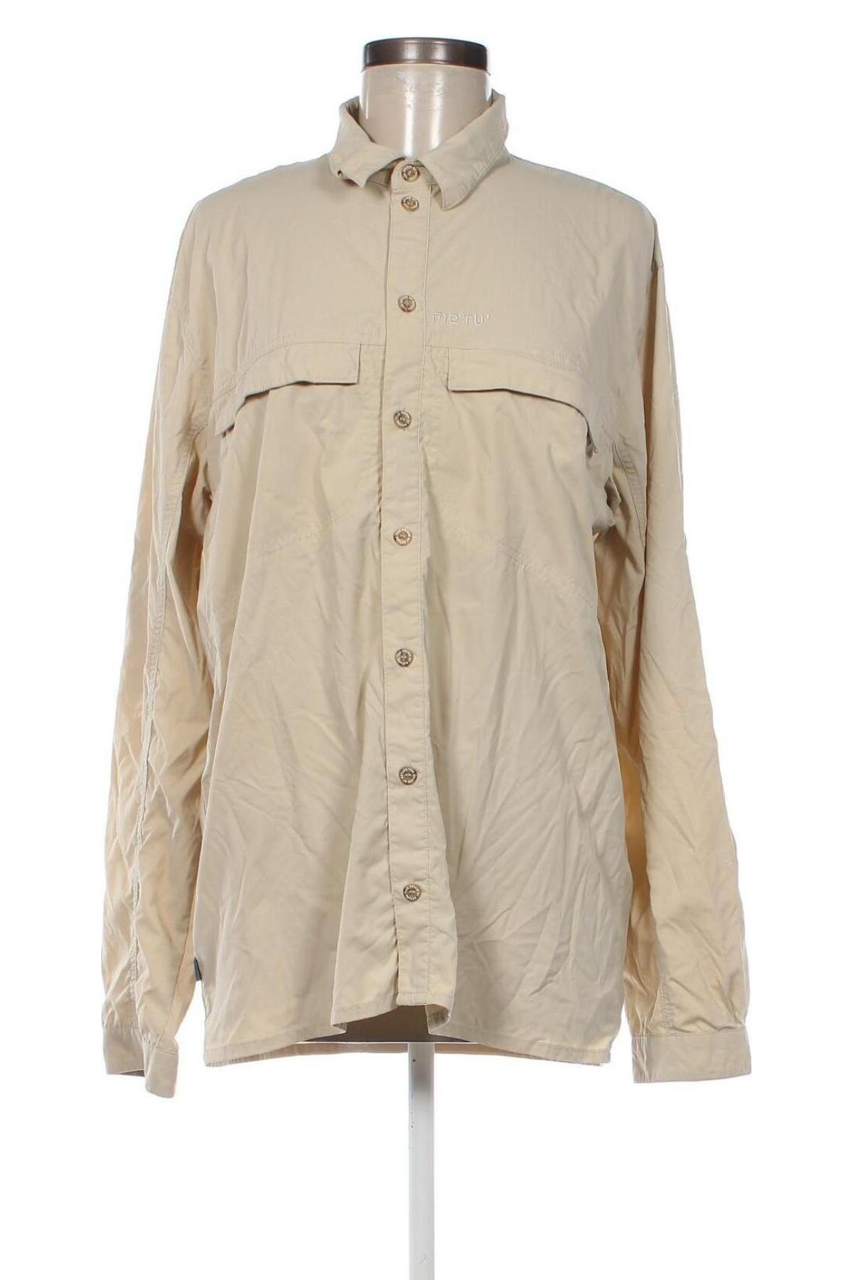 Γυναικείο πουκάμισο Meru, Μέγεθος L, Χρώμα Εκρού, Τιμή 8,23 €
