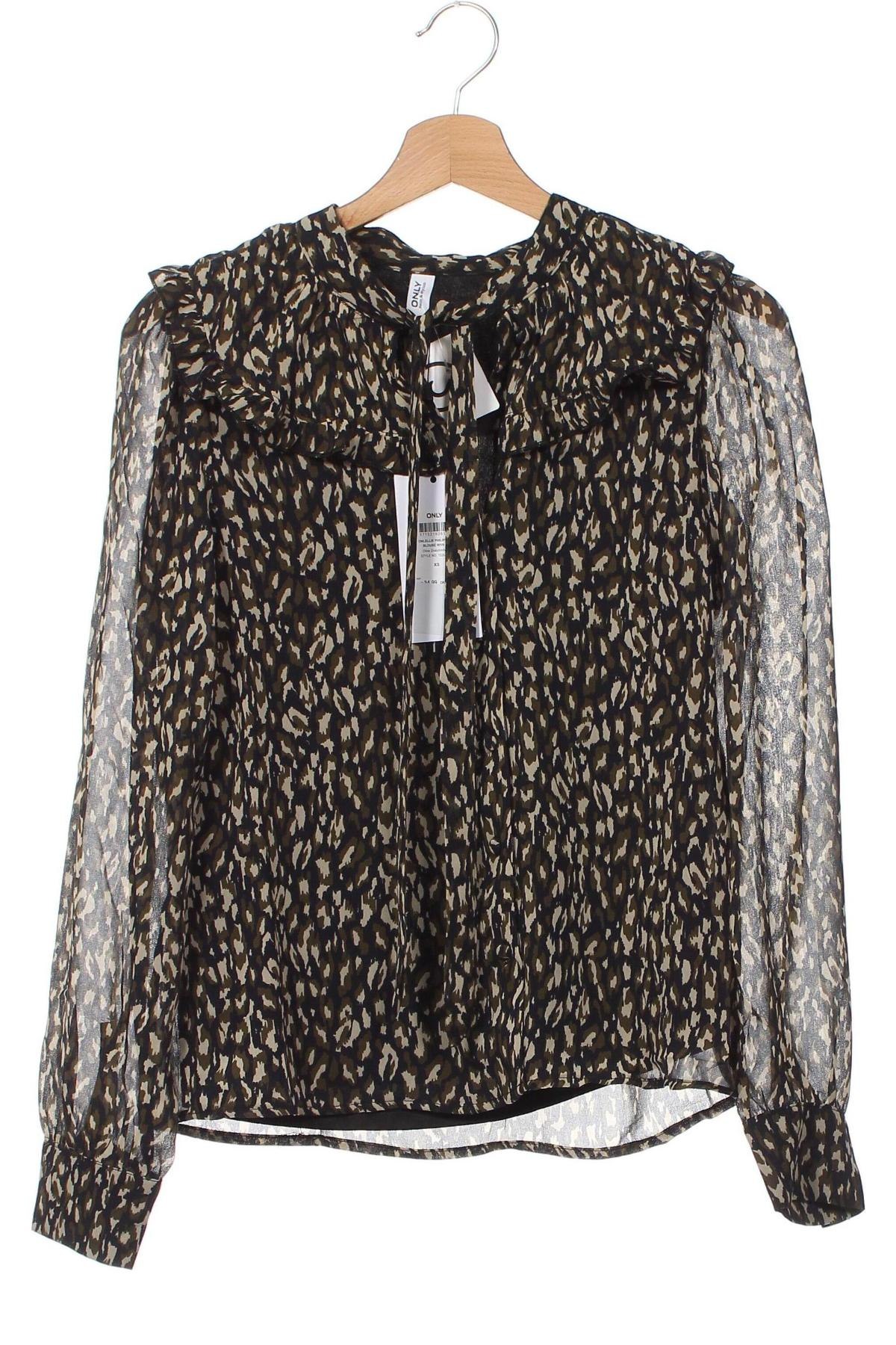 Γυναικείο πουκάμισο ONLY, Μέγεθος XS, Χρώμα Πολύχρωμο, Τιμή 3,56 €